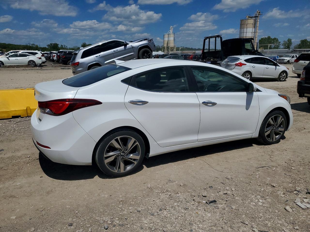 2014 Hyundai Elantra Limited White vin: 5NPDH4AE2EH525549