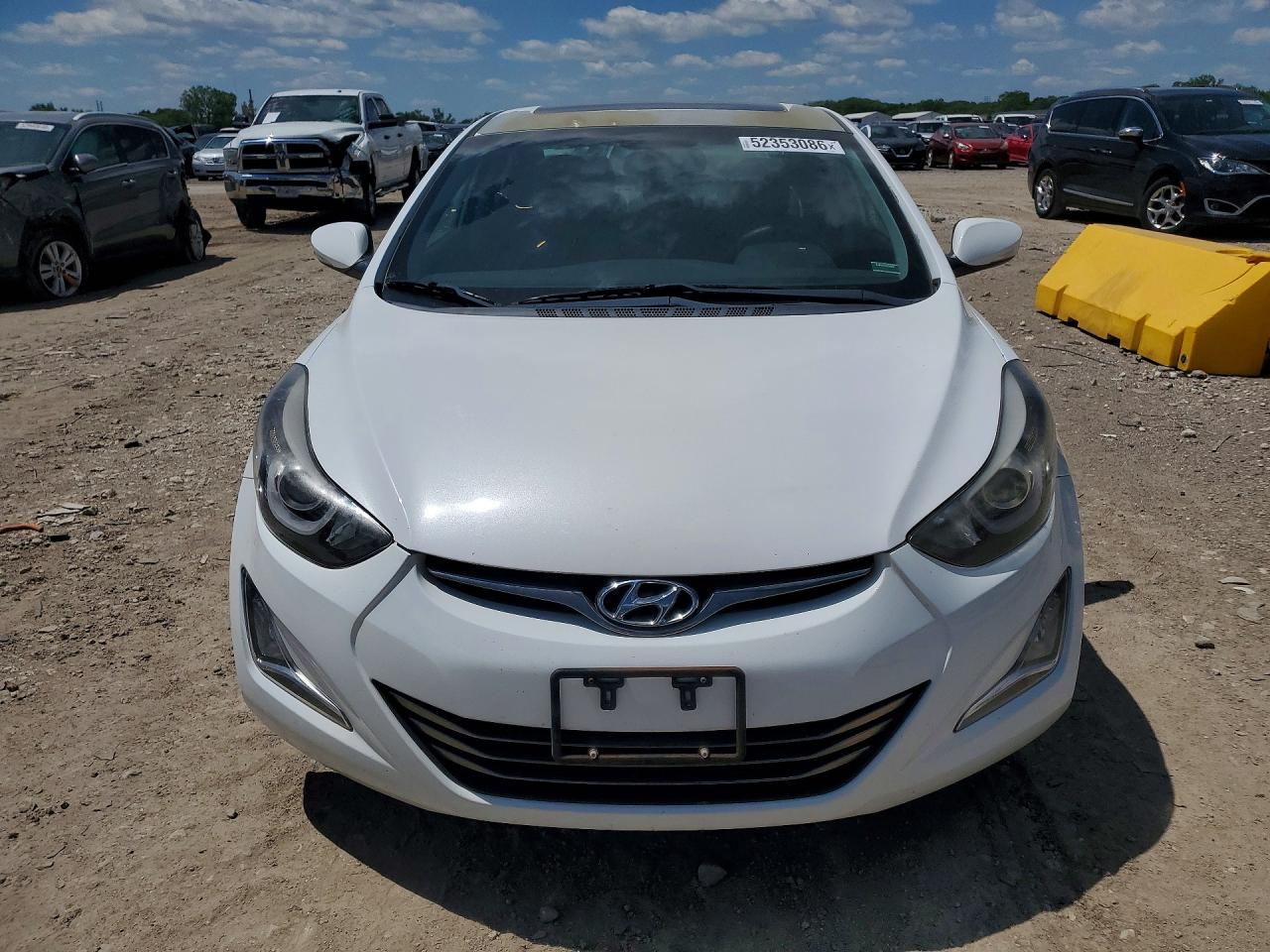 2014 Hyundai Elantra Limited White vin: 5NPDH4AE2EH525549