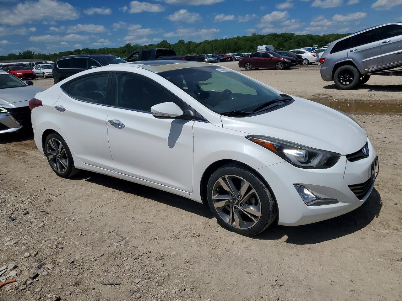 2014 Hyundai Elantra Limited White vin: 5NPDH4AE2EH525549