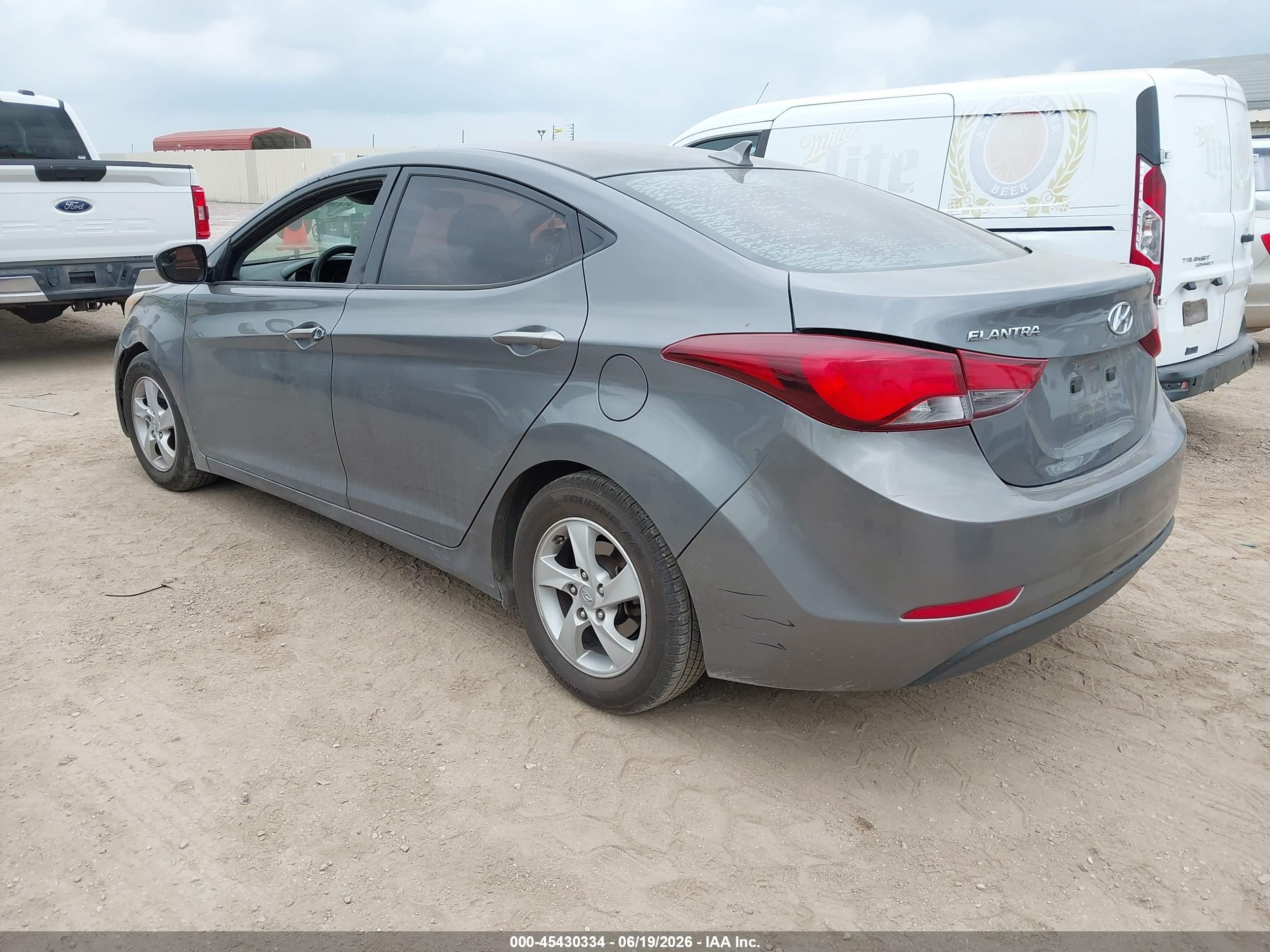 2014 Hyundai Elantra Se Gray vin: 5NPDH4AE2EH526068
