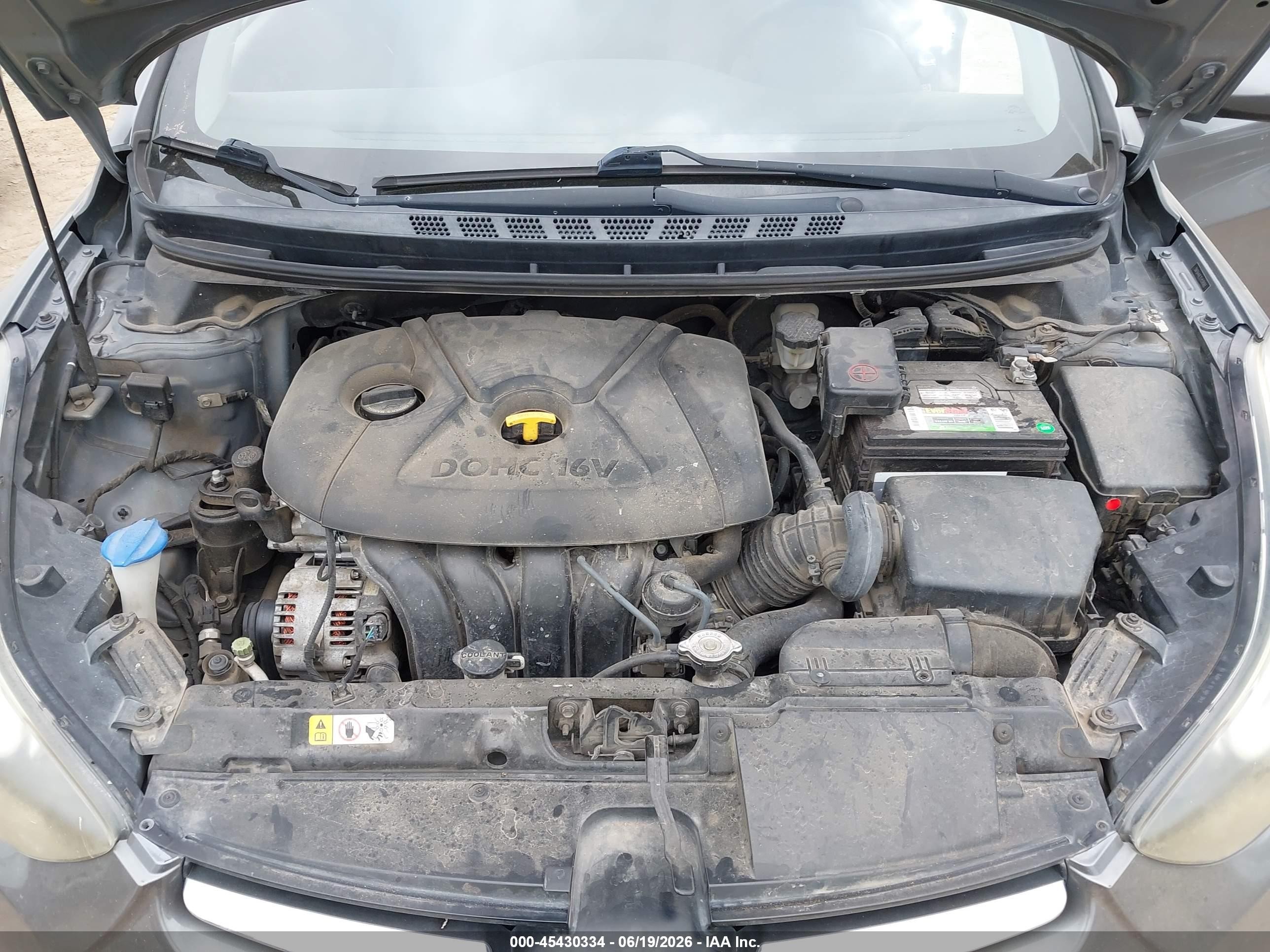 2014 Hyundai Elantra Se Gray vin: 5NPDH4AE2EH526068