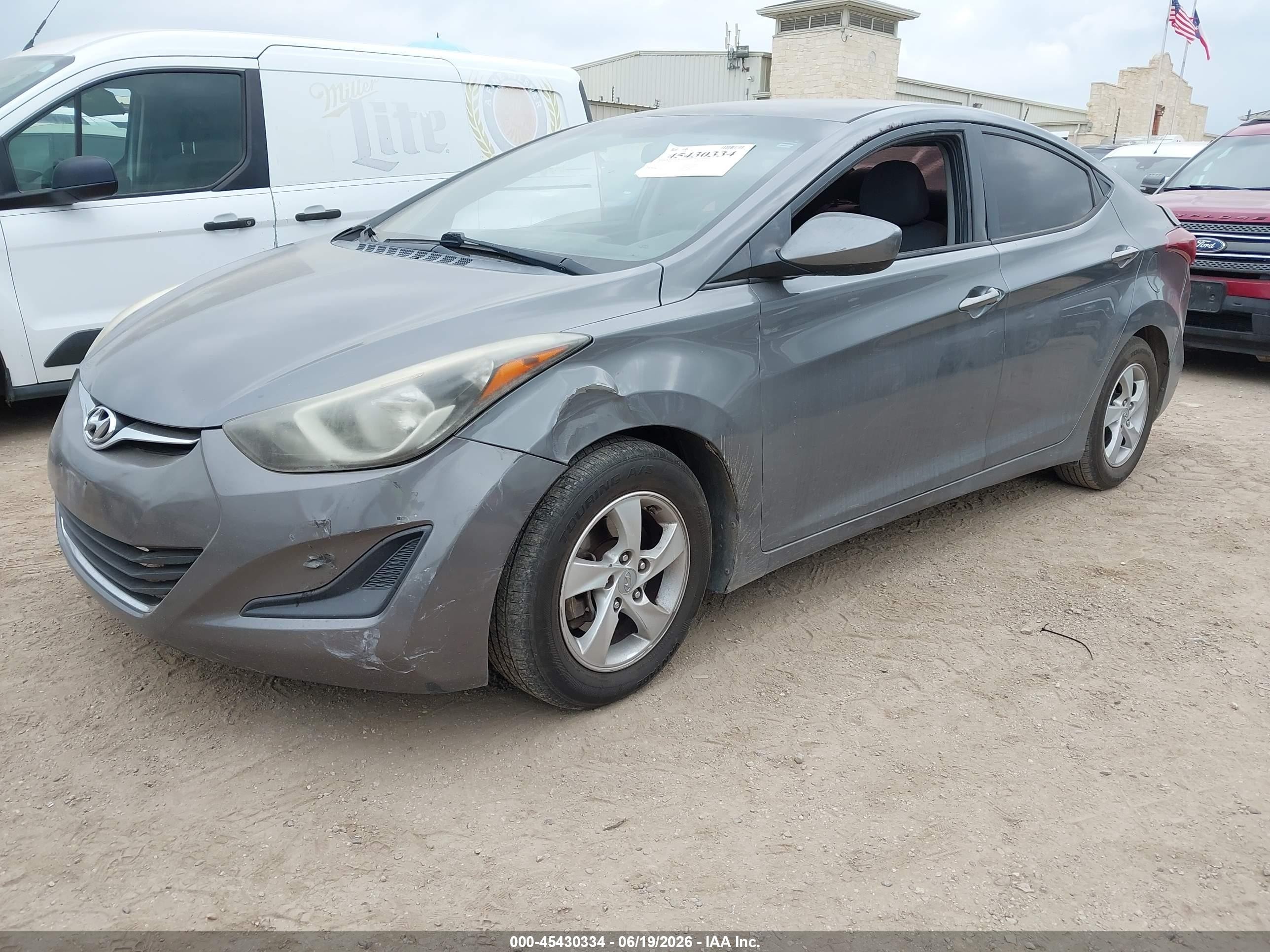 2014 Hyundai Elantra Se Gray vin: 5NPDH4AE2EH526068