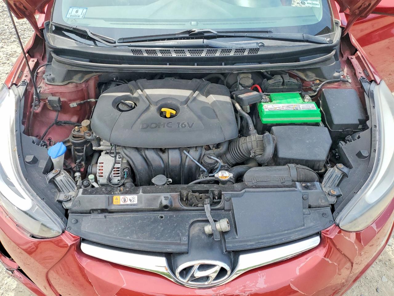 2014 Hyundai Elantra Se Red vin: 5NPDH4AE2EH532484