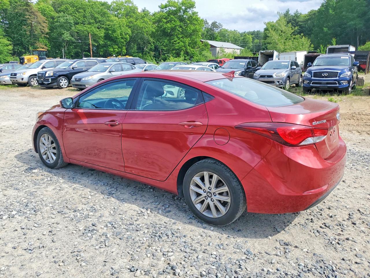 2014 Hyundai Elantra Se Red vin: 5NPDH4AE2EH532484