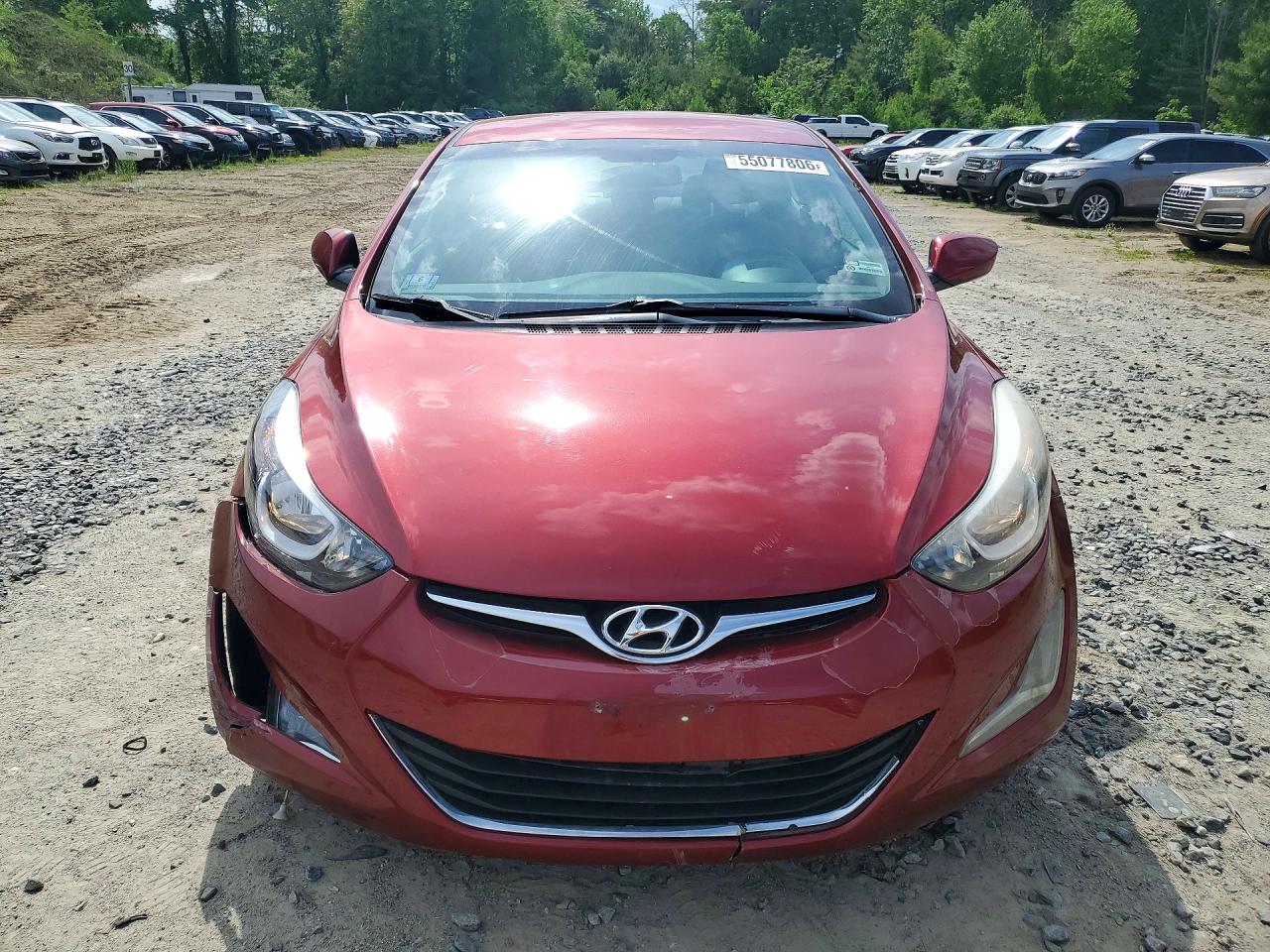 2014 Hyundai Elantra Se Red vin: 5NPDH4AE2EH532484