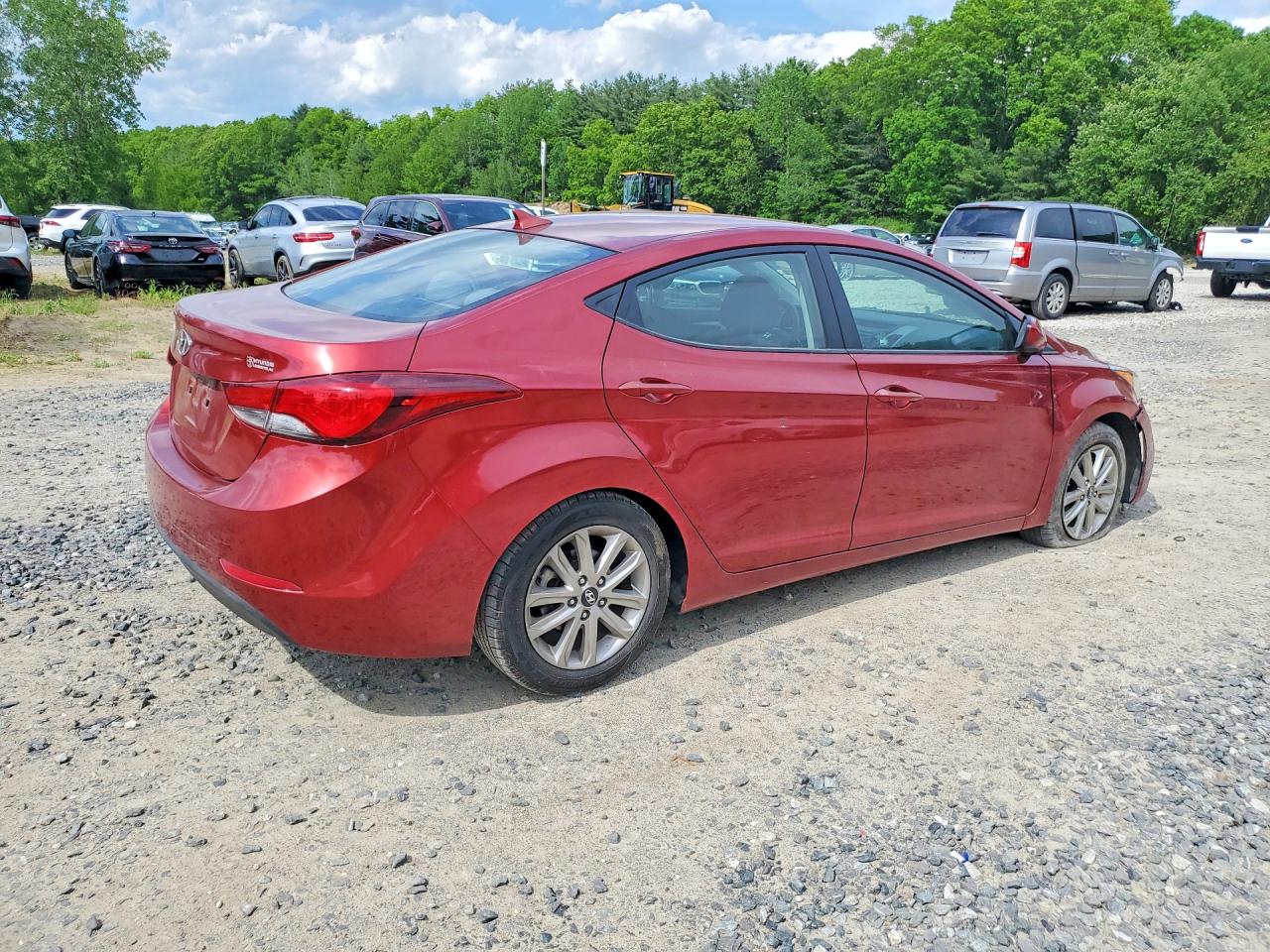 2014 Hyundai Elantra Se Red vin: 5NPDH4AE2EH532484