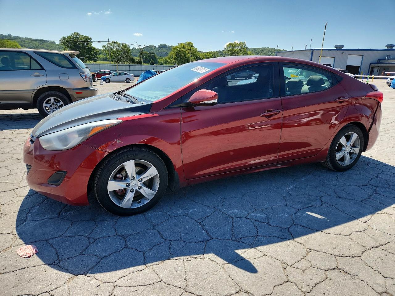 2014 Hyundai Elantra Se Red vin: 5NPDH4AE2EH534400