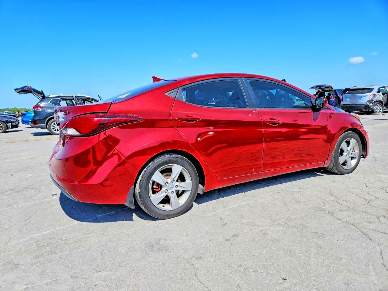 2014 Hyundai Elantra Se Red vin: 5NPDH4AE2EH534400