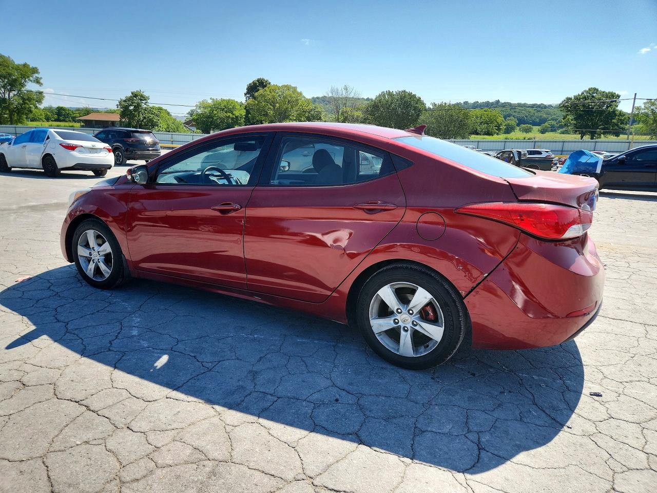 2014 Hyundai Elantra Se Red vin: 5NPDH4AE2EH534400