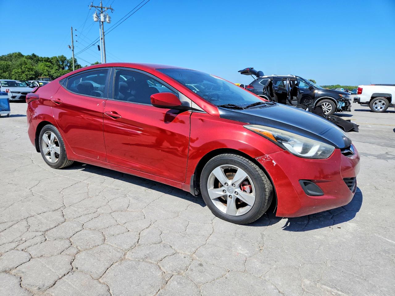 2014 Hyundai Elantra Se Red vin: 5NPDH4AE2EH534400