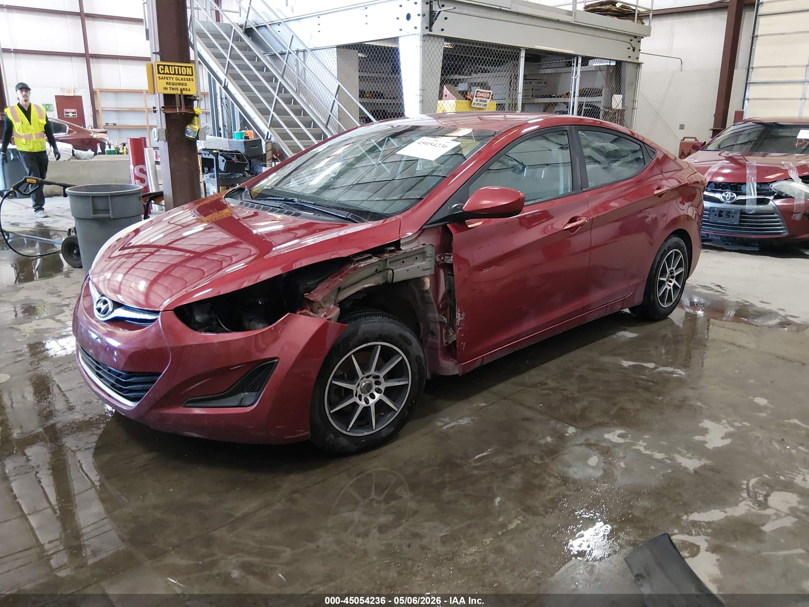 2014 Hyundai Elantra Se Maroon vin: 5NPDH4AE2EH536213