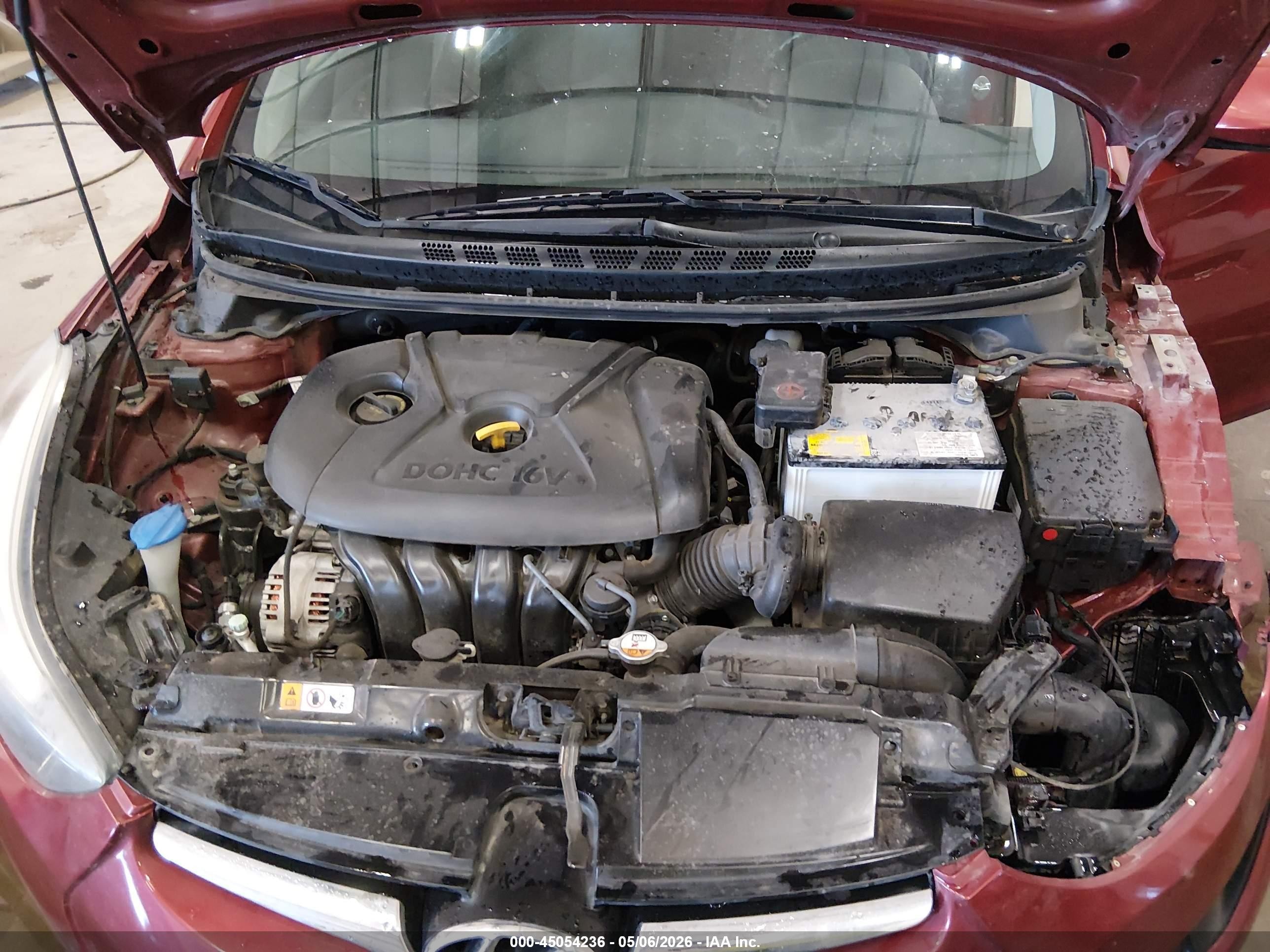 2014 Hyundai Elantra Se Maroon vin: 5NPDH4AE2EH536213