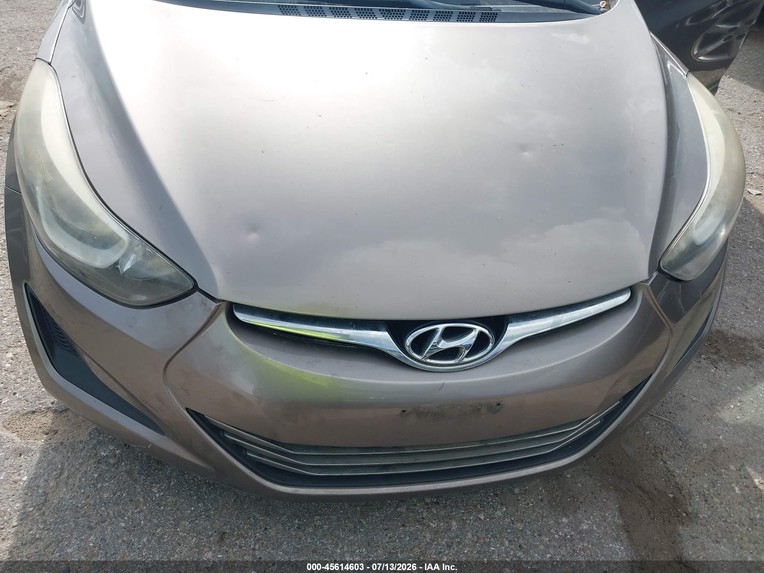 2014 Hyundai Elantra Se Beige vin: 5NPDH4AE2EH536745