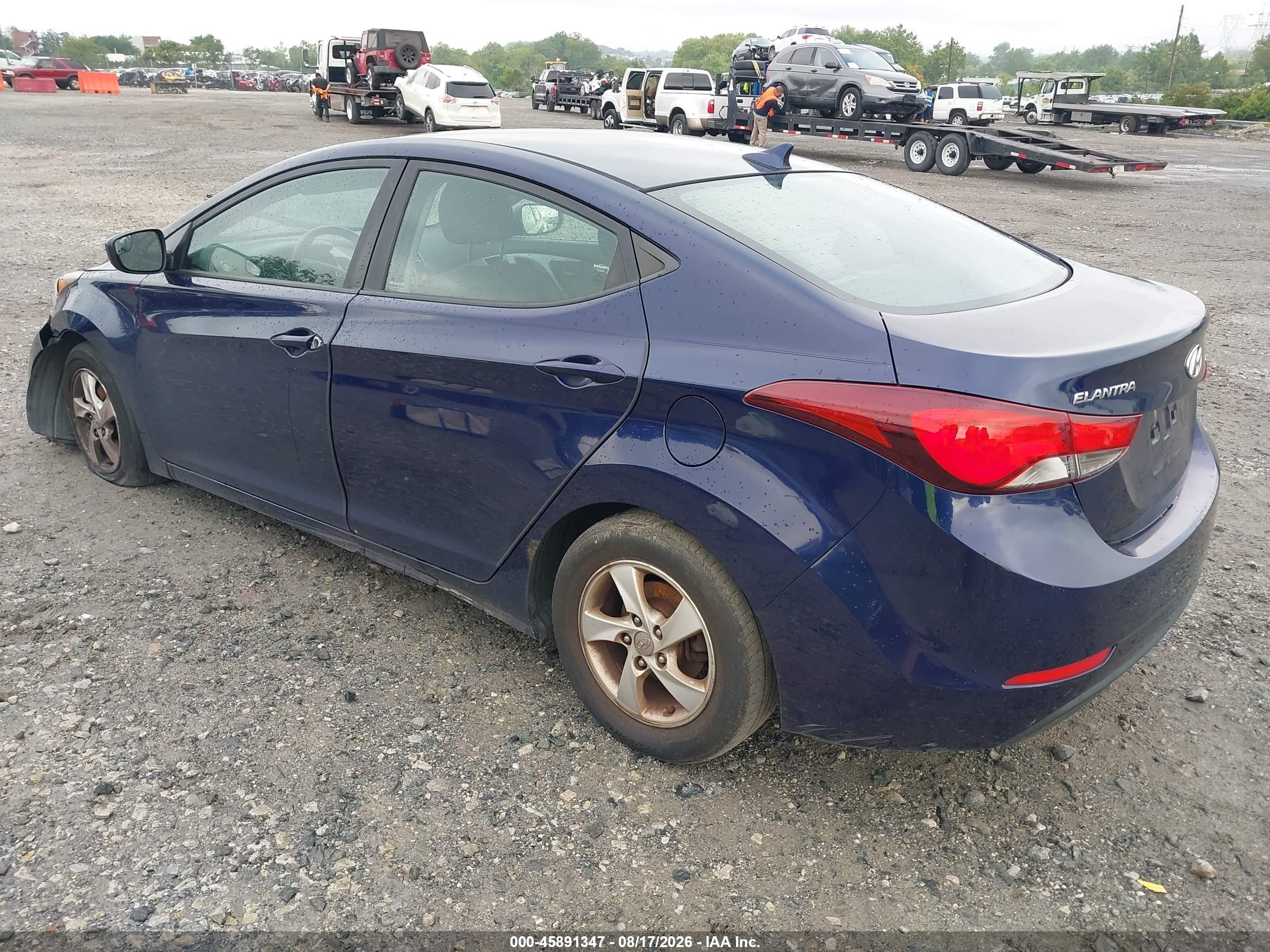 2014 Hyundai Elantra Se Blue vin: 5NPDH4AE2EH537717