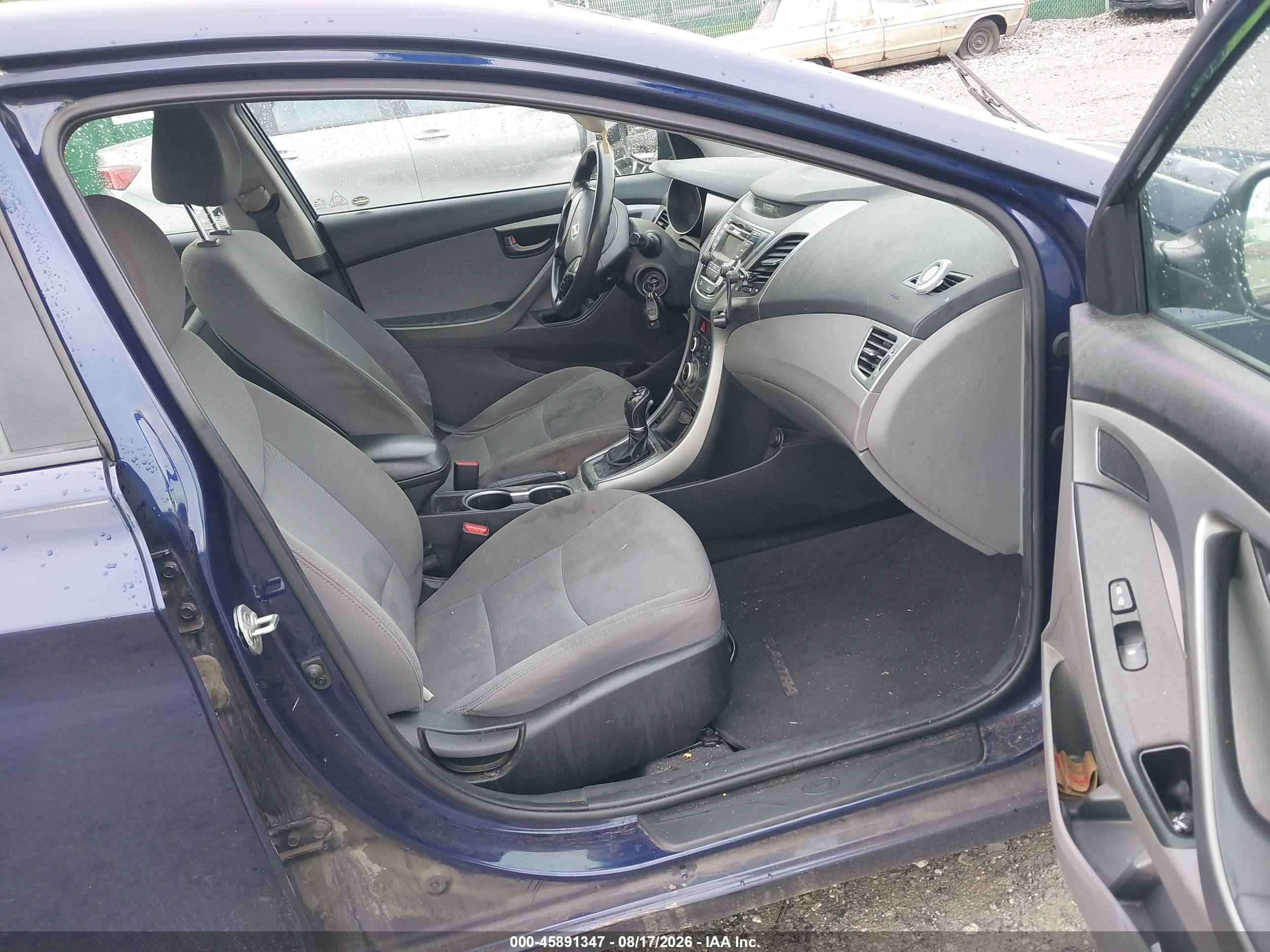 2014 Hyundai Elantra Se Blue vin: 5NPDH4AE2EH537717