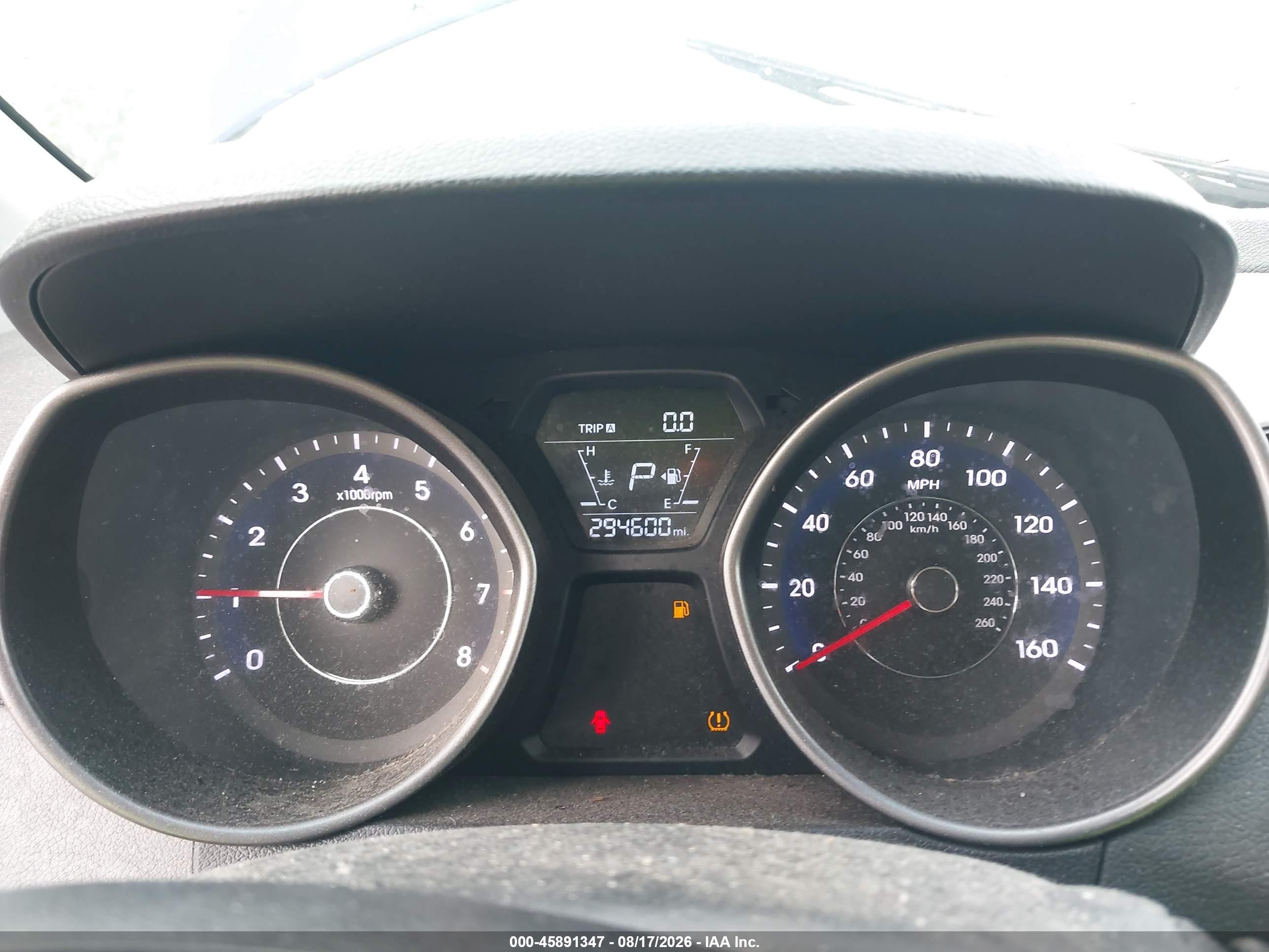 2014 Hyundai Elantra Se Blue vin: 5NPDH4AE2EH537717
