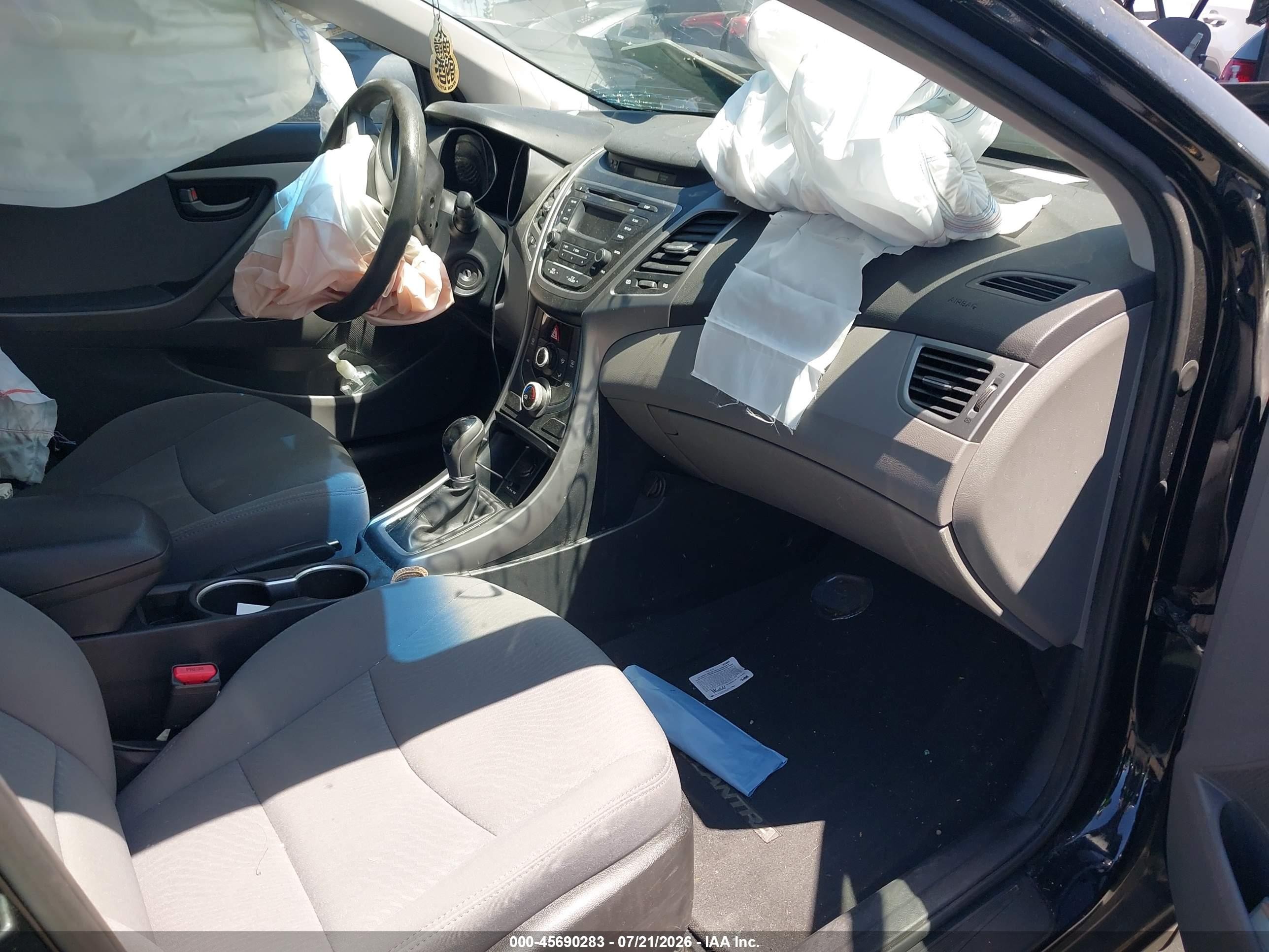 2014 Hyundai Elantra Se Black vin: 5NPDH4AE2EH539029