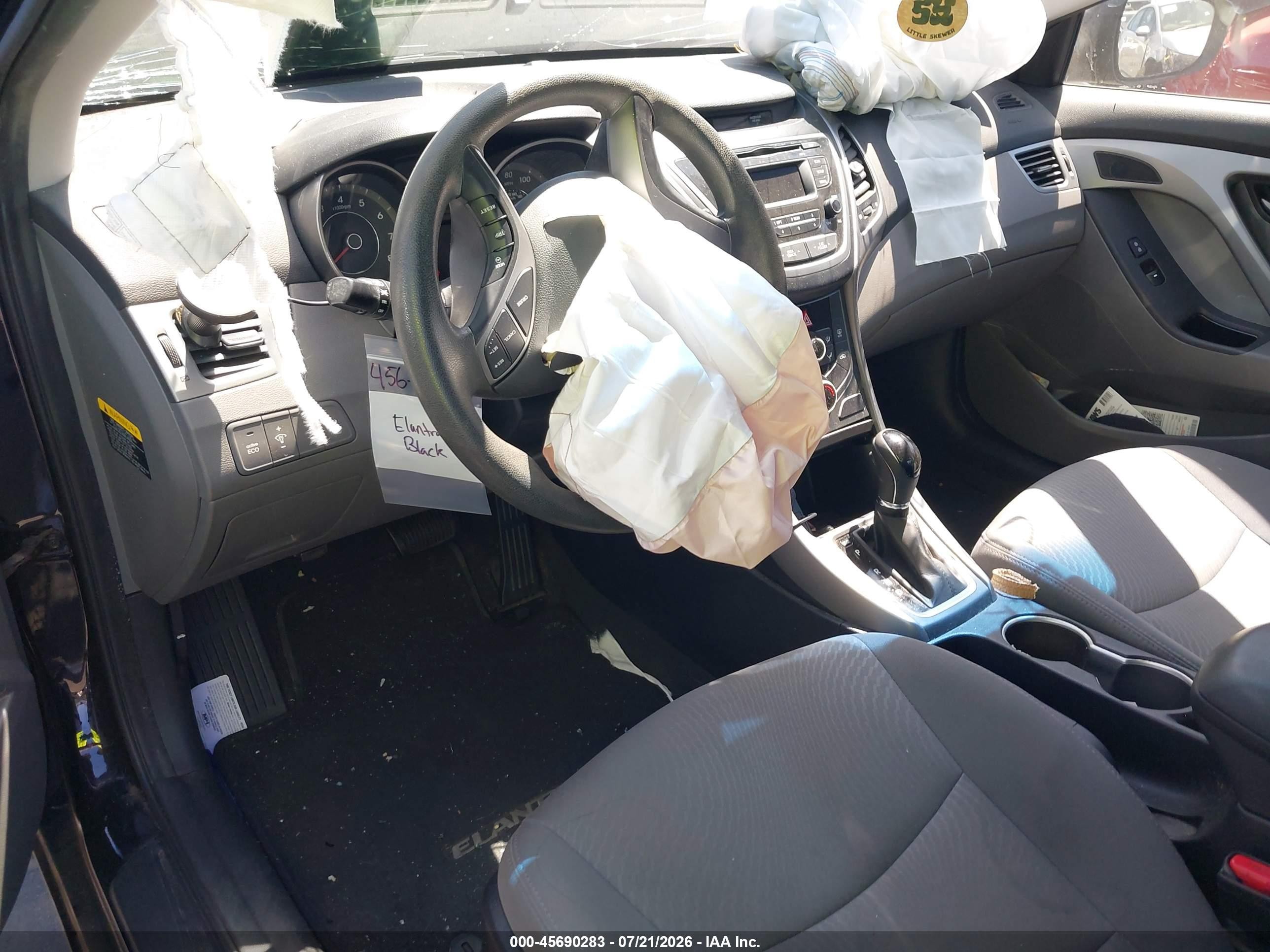 2014 Hyundai Elantra Se Black vin: 5NPDH4AE2EH539029