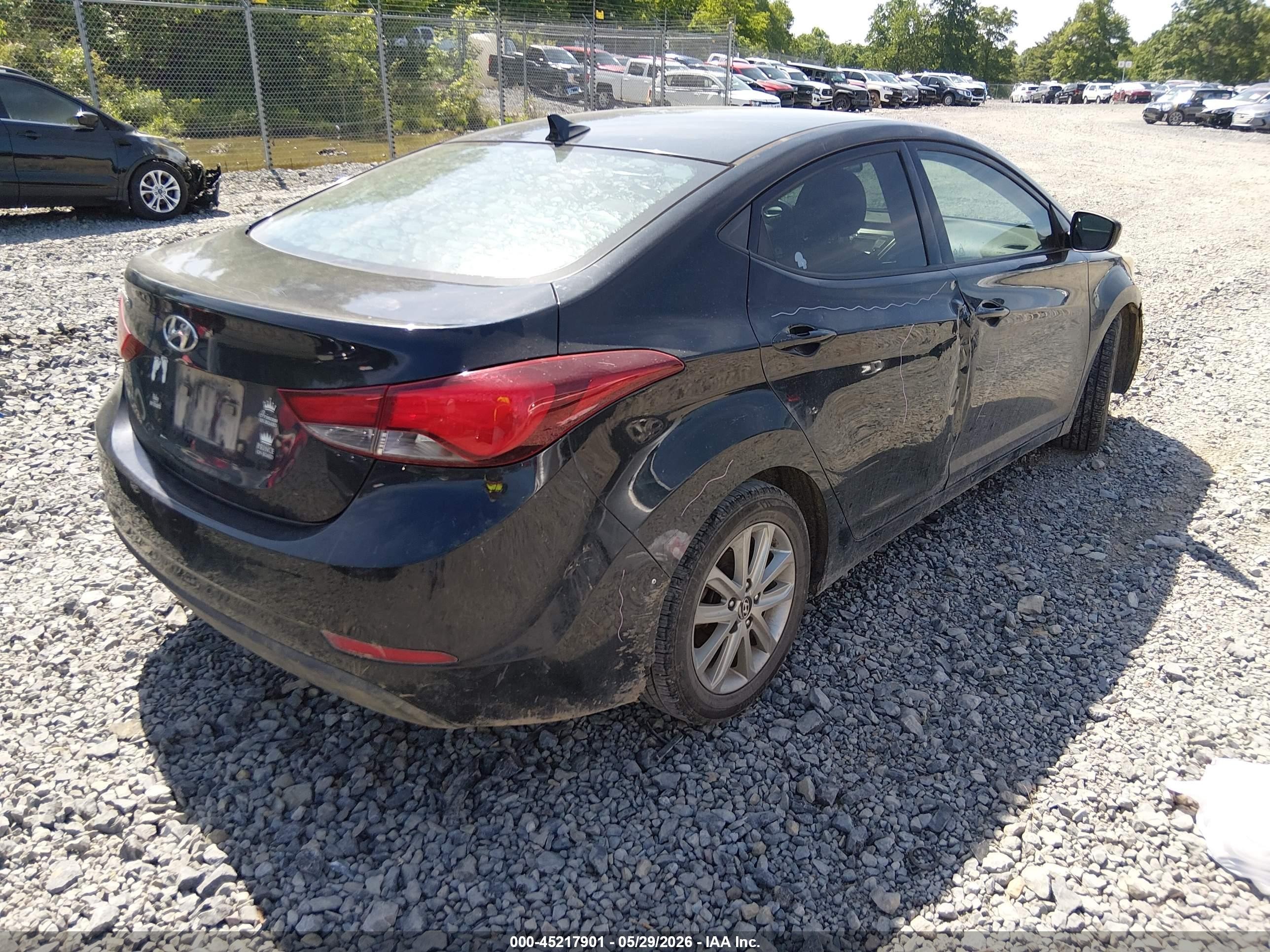 2014 Hyundai Elantra Se Черный vin: 5NPDH4AE2EH541492