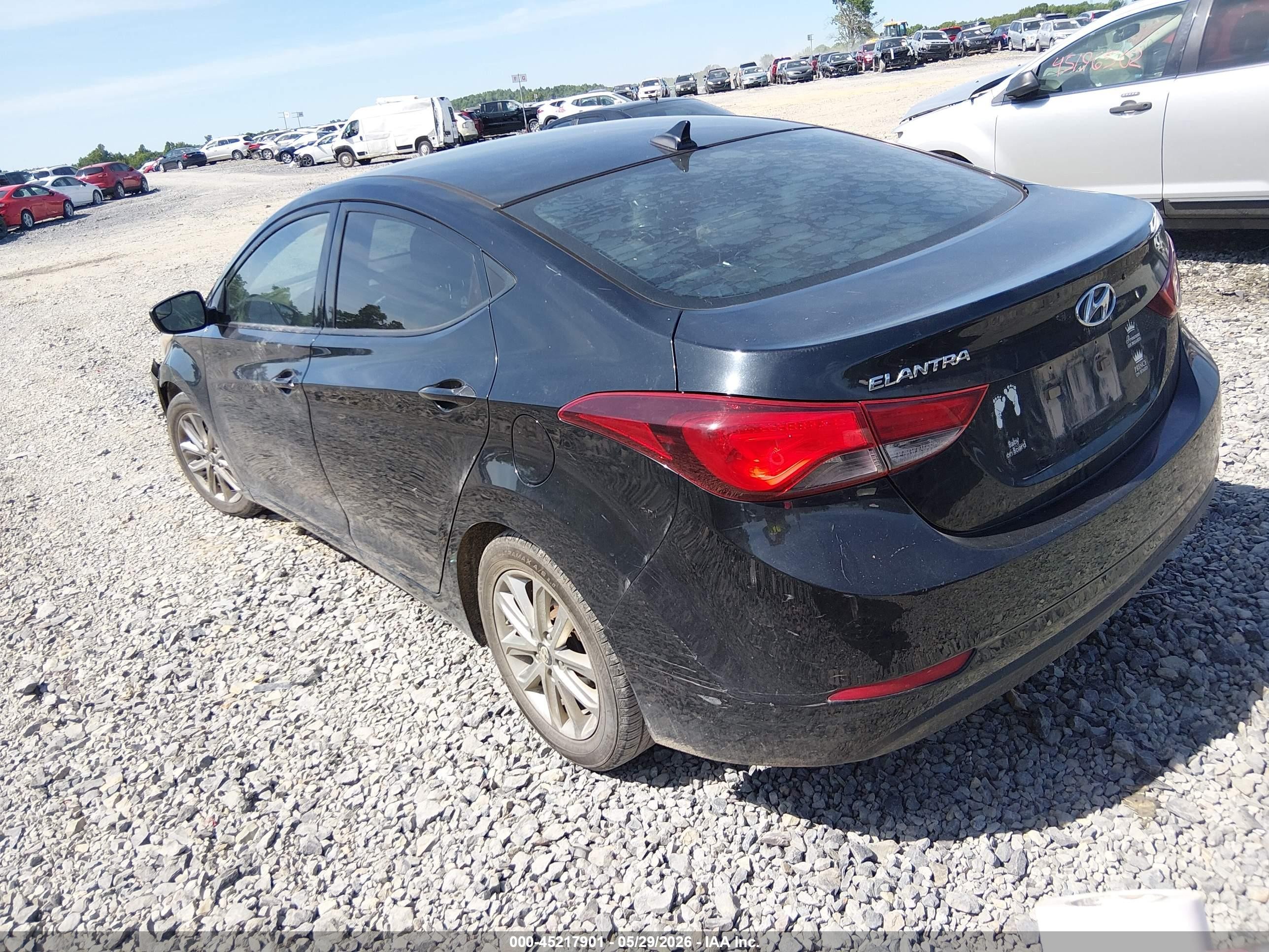 2014 Hyundai Elantra Se Черный vin: 5NPDH4AE2EH541492