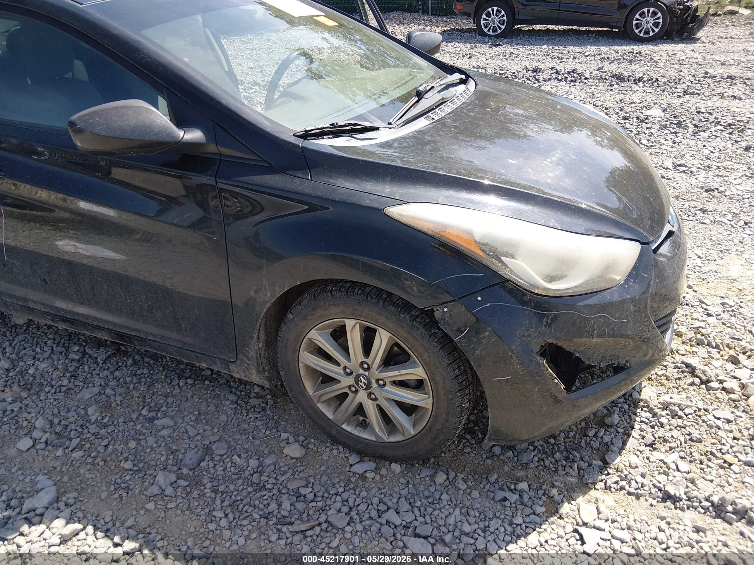 2014 Hyundai Elantra Se Черный vin: 5NPDH4AE2EH541492