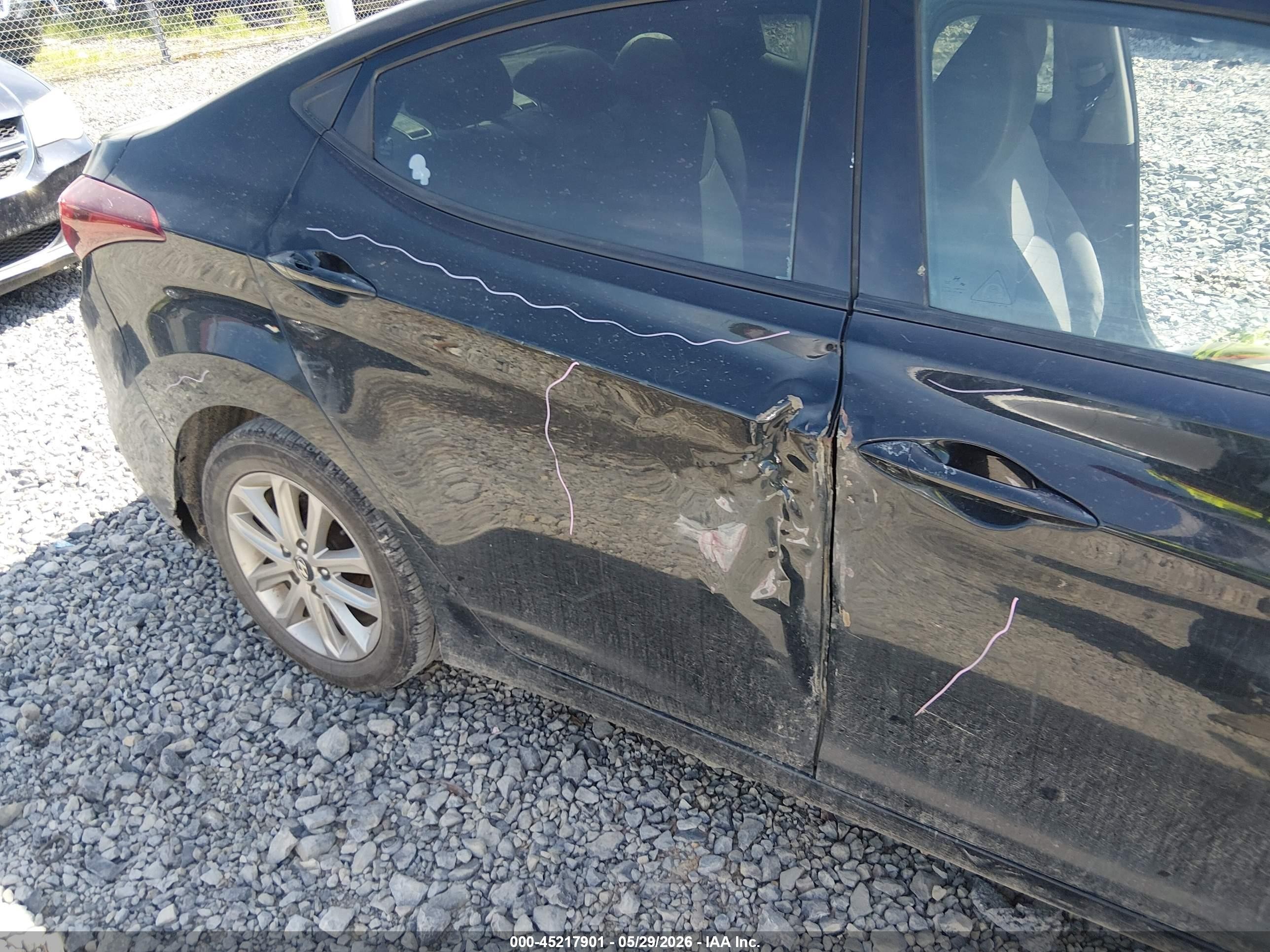 2014 Hyundai Elantra Se Черный vin: 5NPDH4AE2EH541492