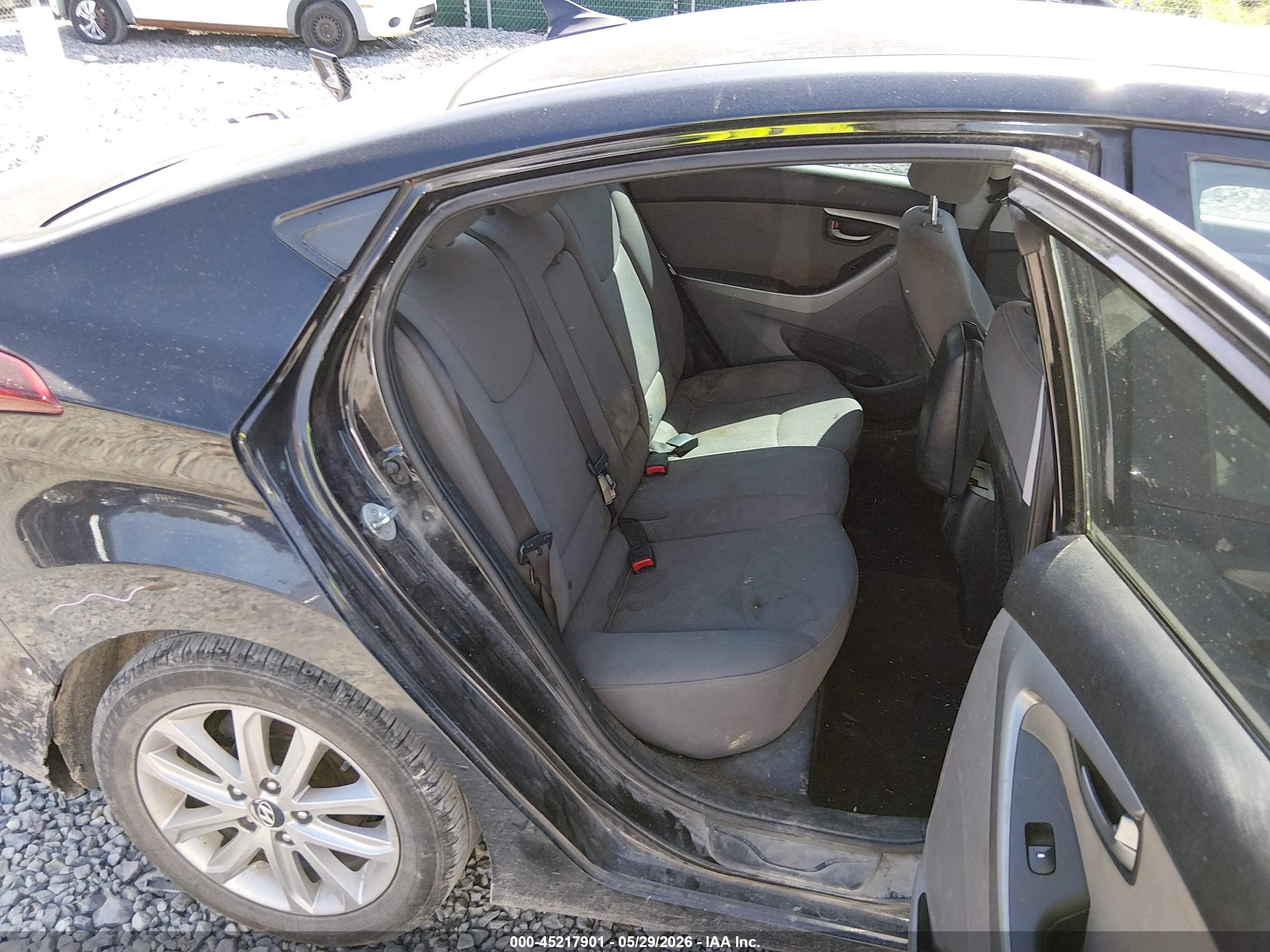 2014 Hyundai Elantra Se Черный vin: 5NPDH4AE2EH541492