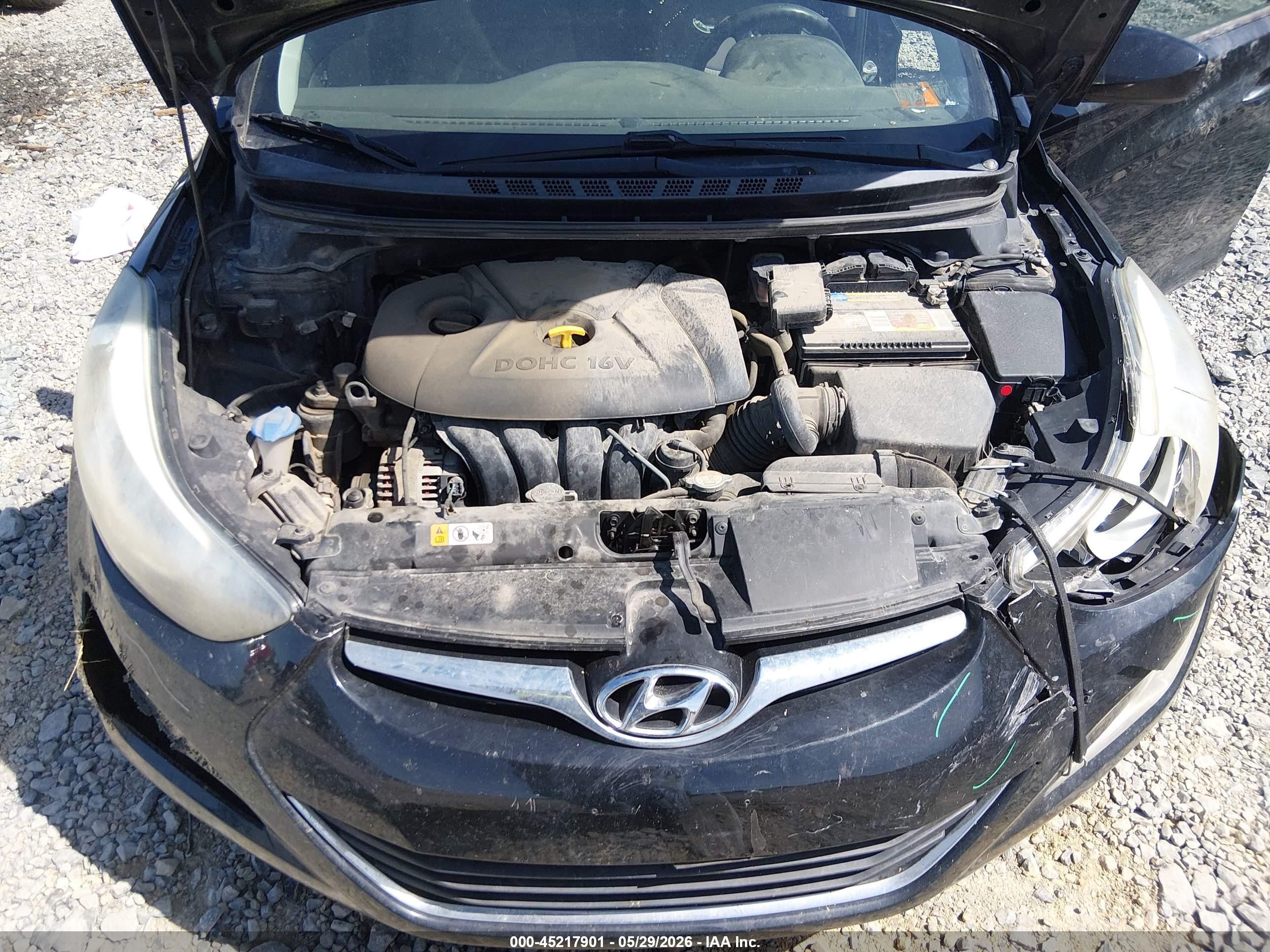 2014 Hyundai Elantra Se Черный vin: 5NPDH4AE2EH541492