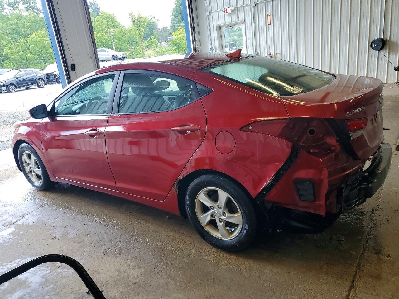 2014 Hyundai Elantra Se Burgundy vin: 5NPDH4AE2EH543078
