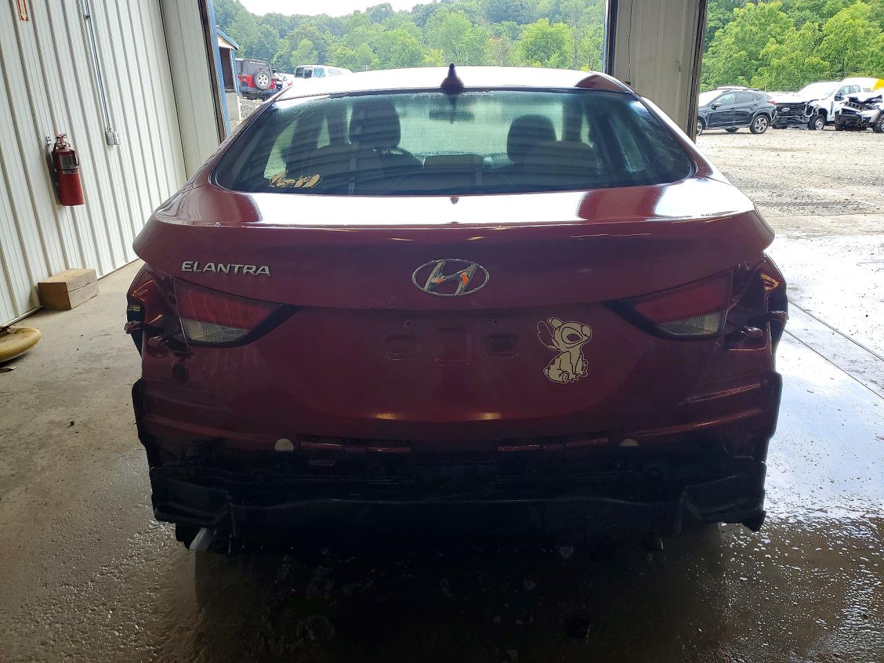 2014 Hyundai Elantra Se Burgundy vin: 5NPDH4AE2EH543078