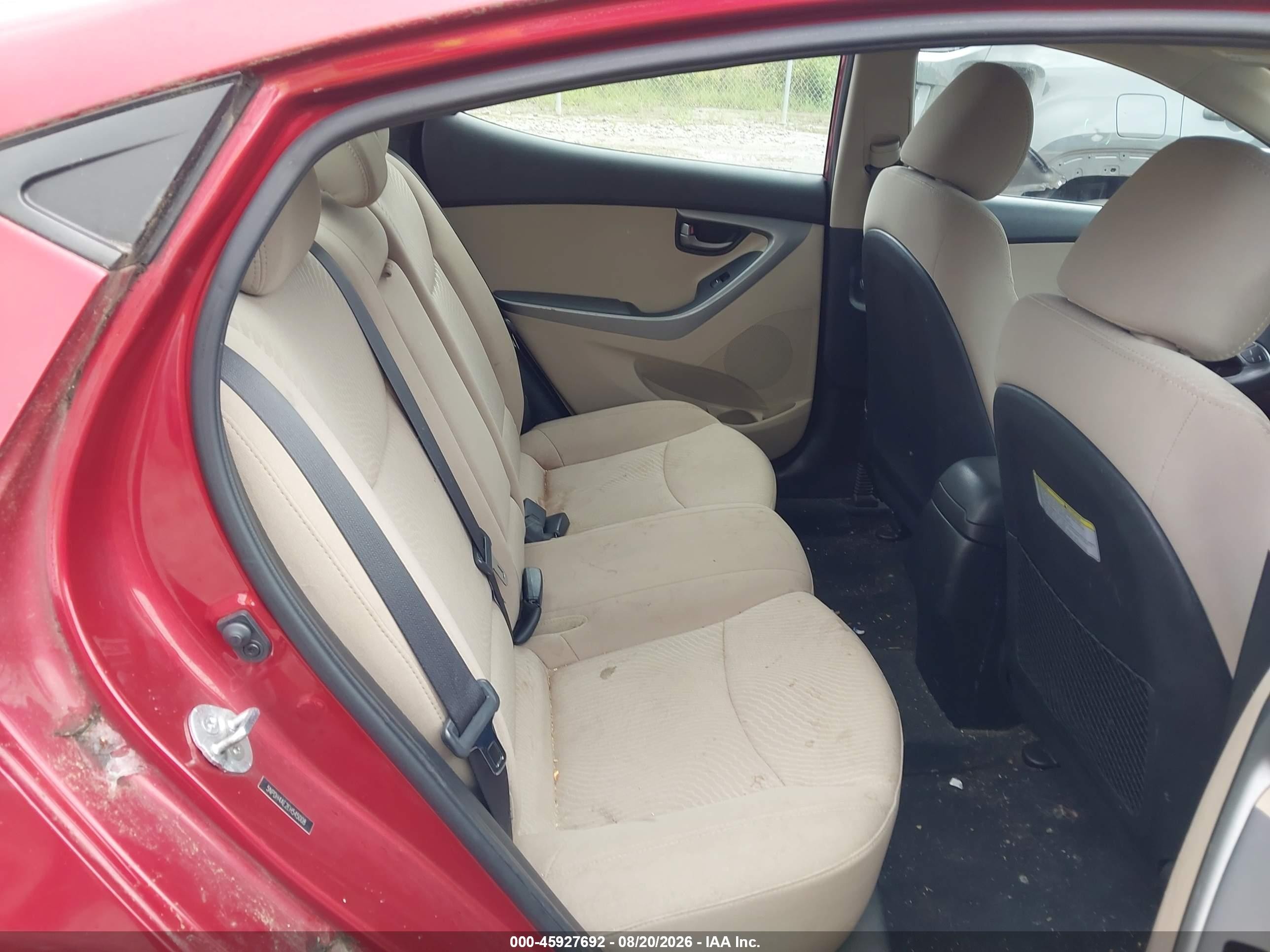 2014 Hyundai Elantra Se Red vin: 5NPDH4AE2EH545008