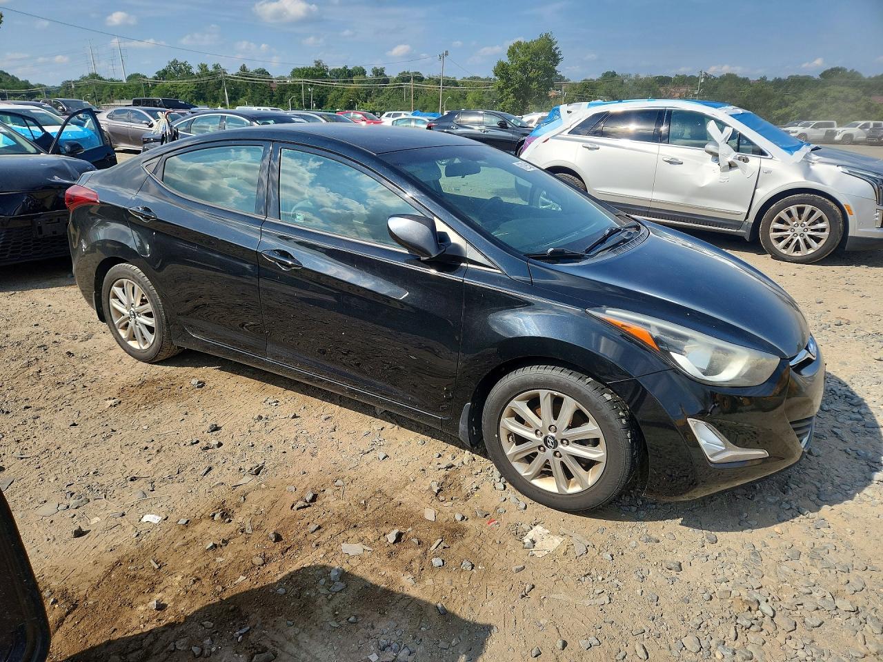 2014 Hyundai Elantra Se Black vin: 5NPDH4AE2EH545137