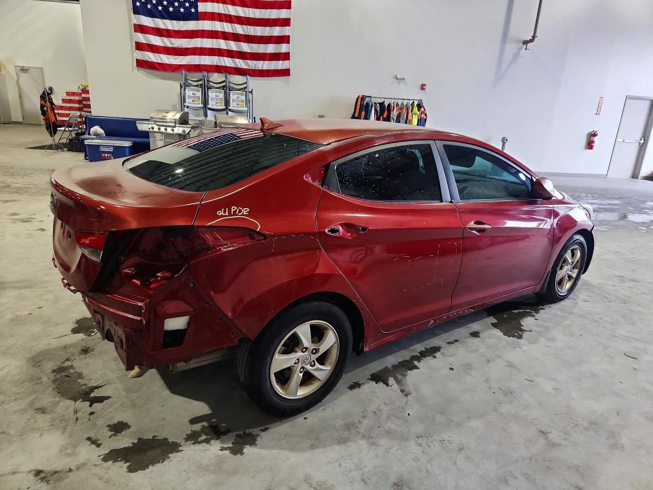 2014 Hyundai Elantra Se Red vin: 5NPDH4AE2EH546143