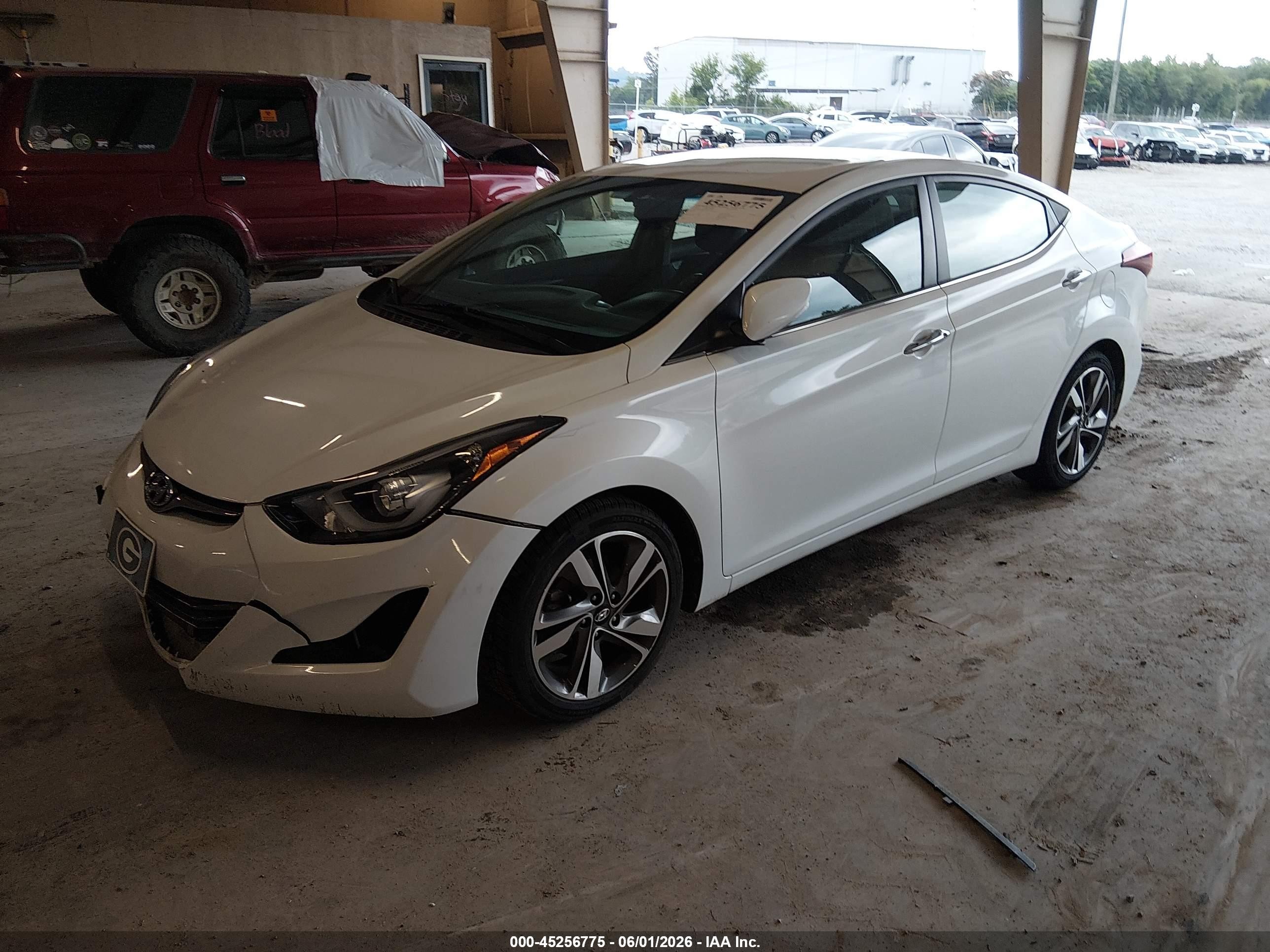 2015 Hyundai Elantra Limited White vin: 5NPDH4AE2FH552395