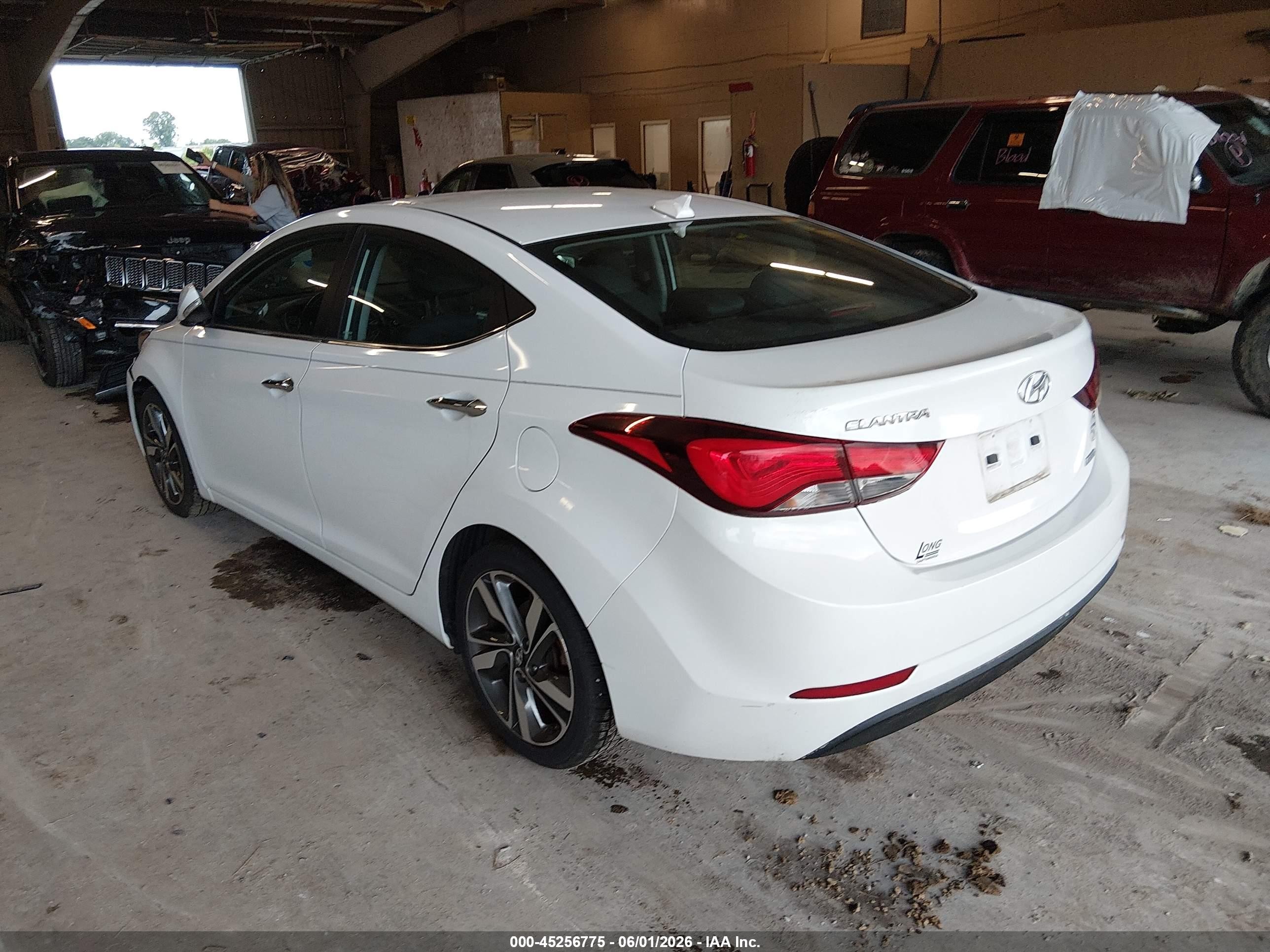 2015 Hyundai Elantra Limited White vin: 5NPDH4AE2FH552395