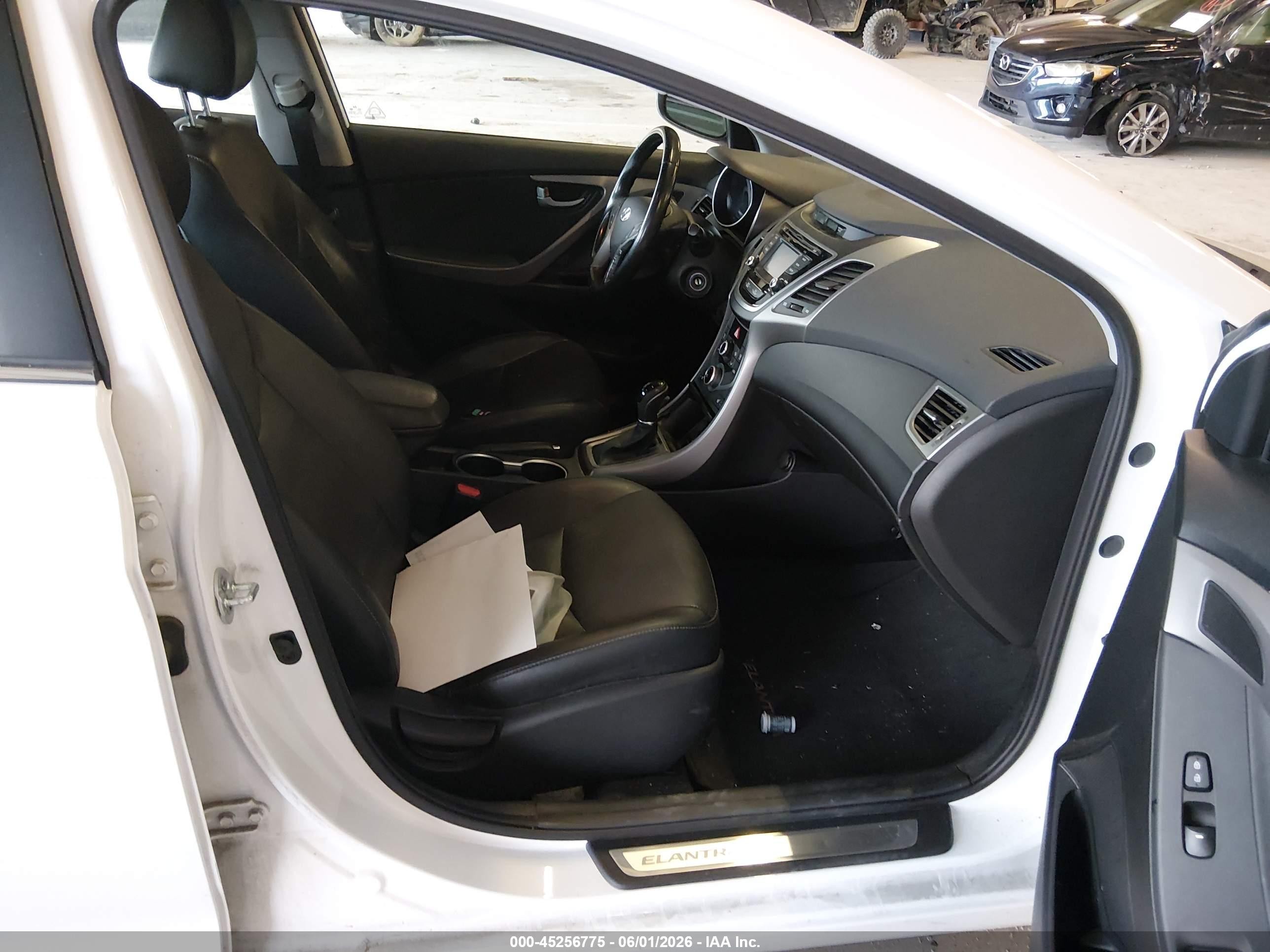 2015 Hyundai Elantra Limited White vin: 5NPDH4AE2FH552395