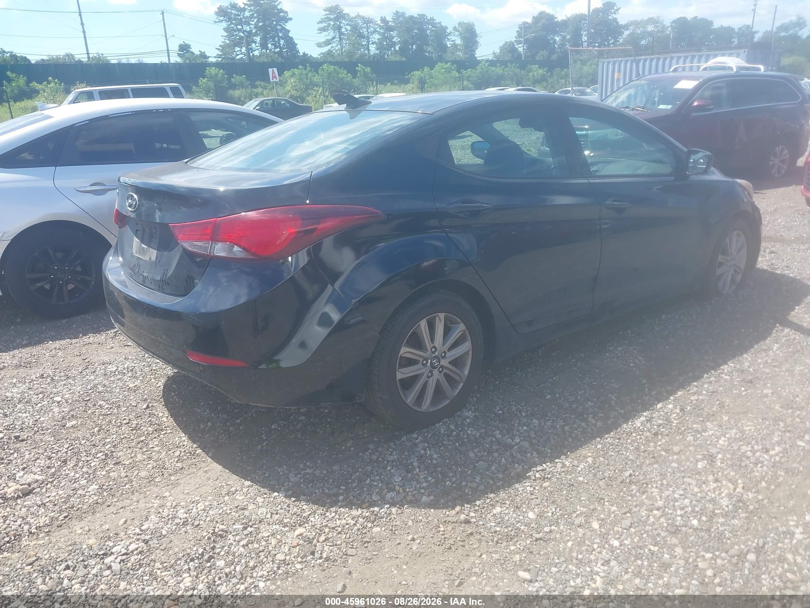 2015 Hyundai Elantra Se Black vin: 5NPDH4AE2FH558360