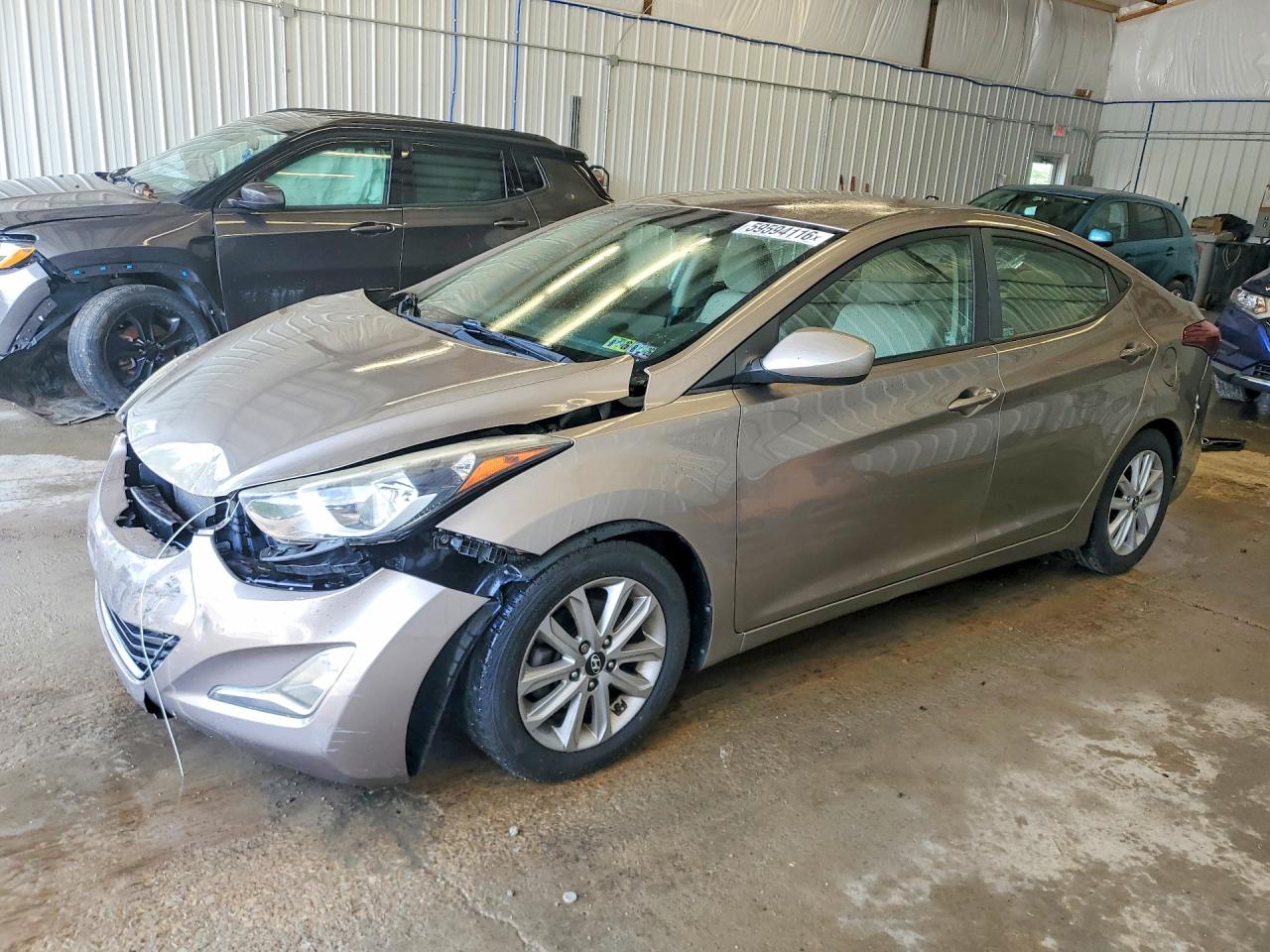 2015 Hyundai Elantra Se Beige vin: 5NPDH4AE2FH568791