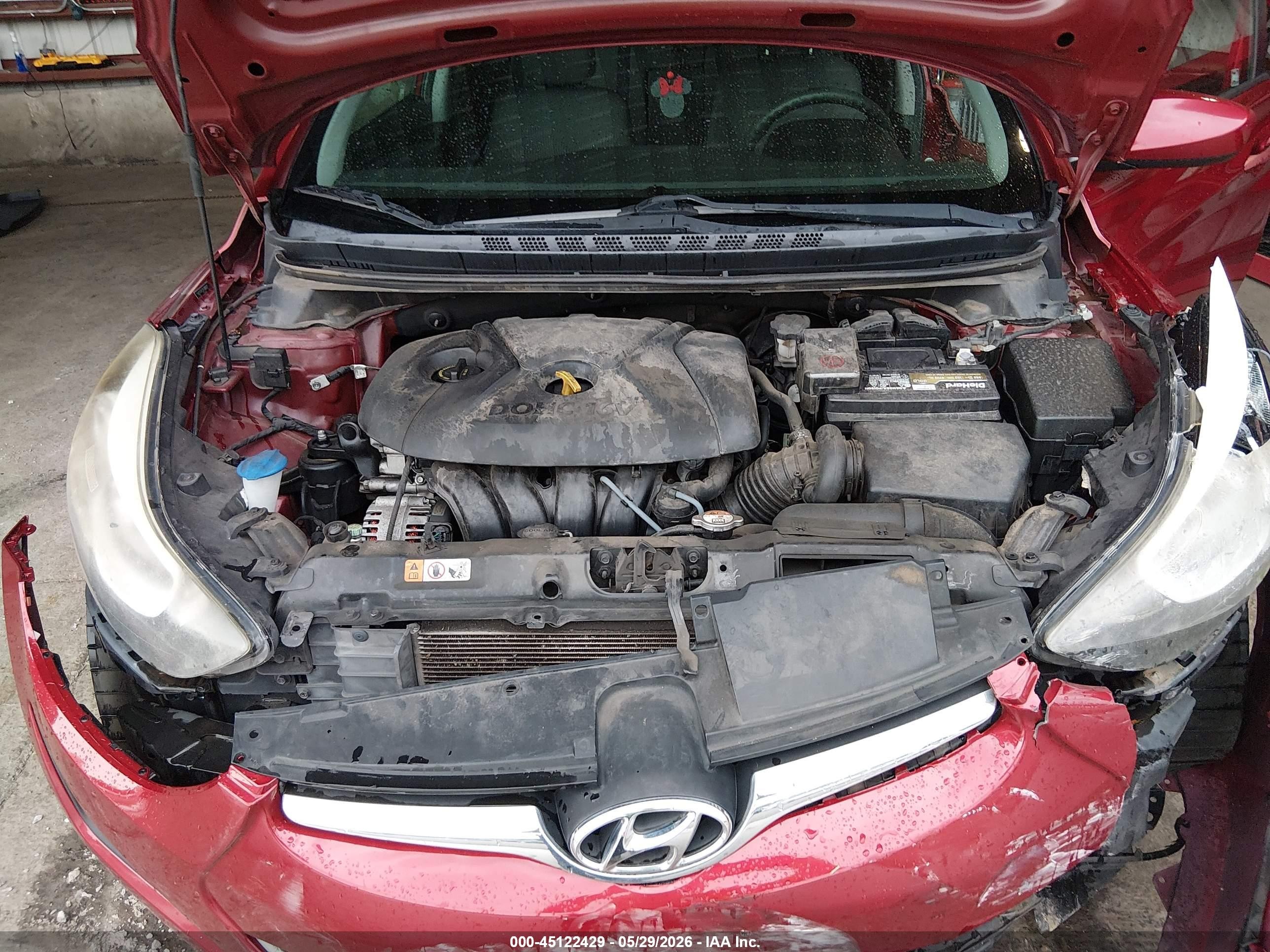 2015 Hyundai Elantra Se Red vin: 5NPDH4AE2FH580021