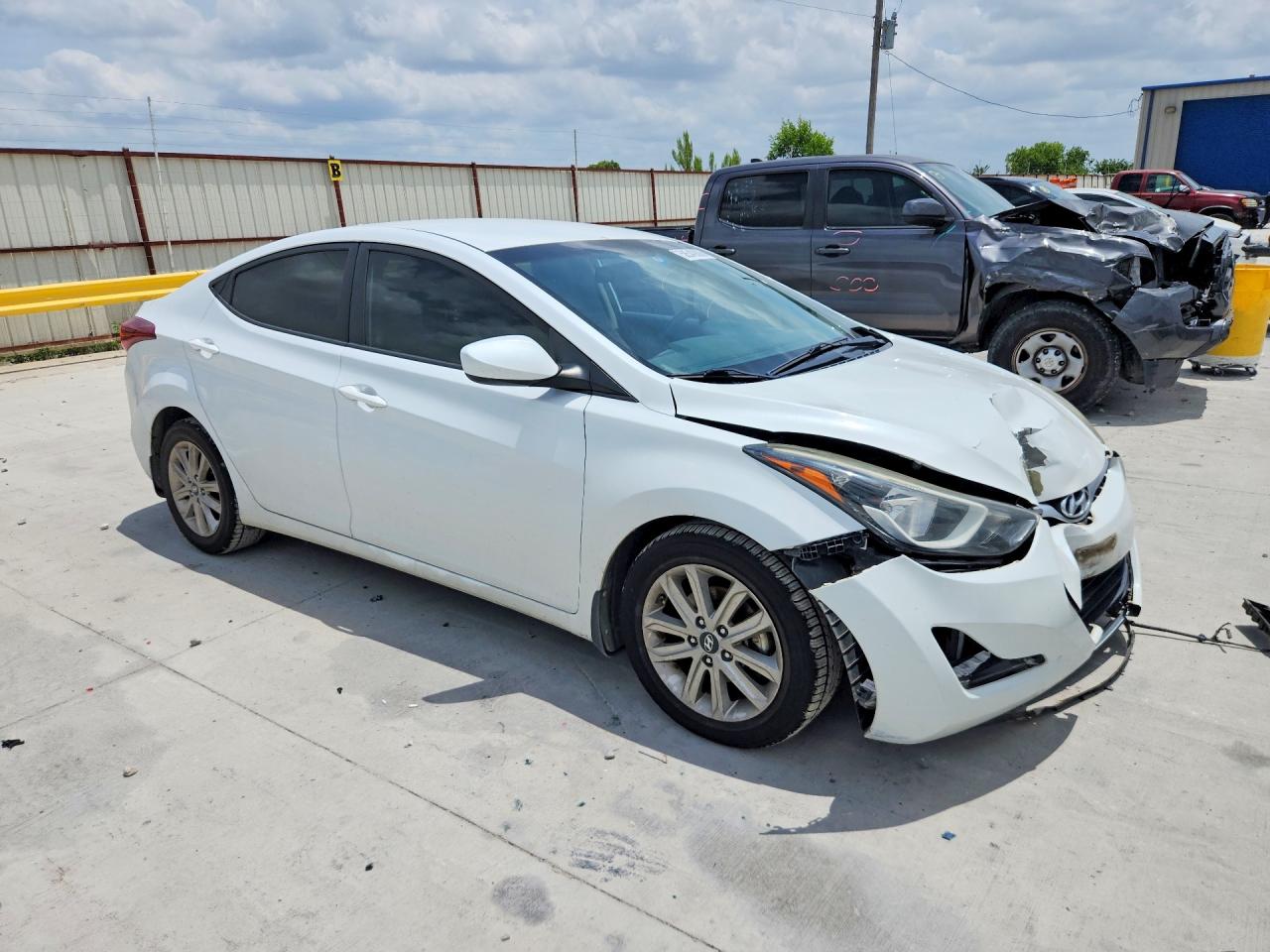 2015 Hyundai Elantra Se White vin: 5NPDH4AE2FH587986