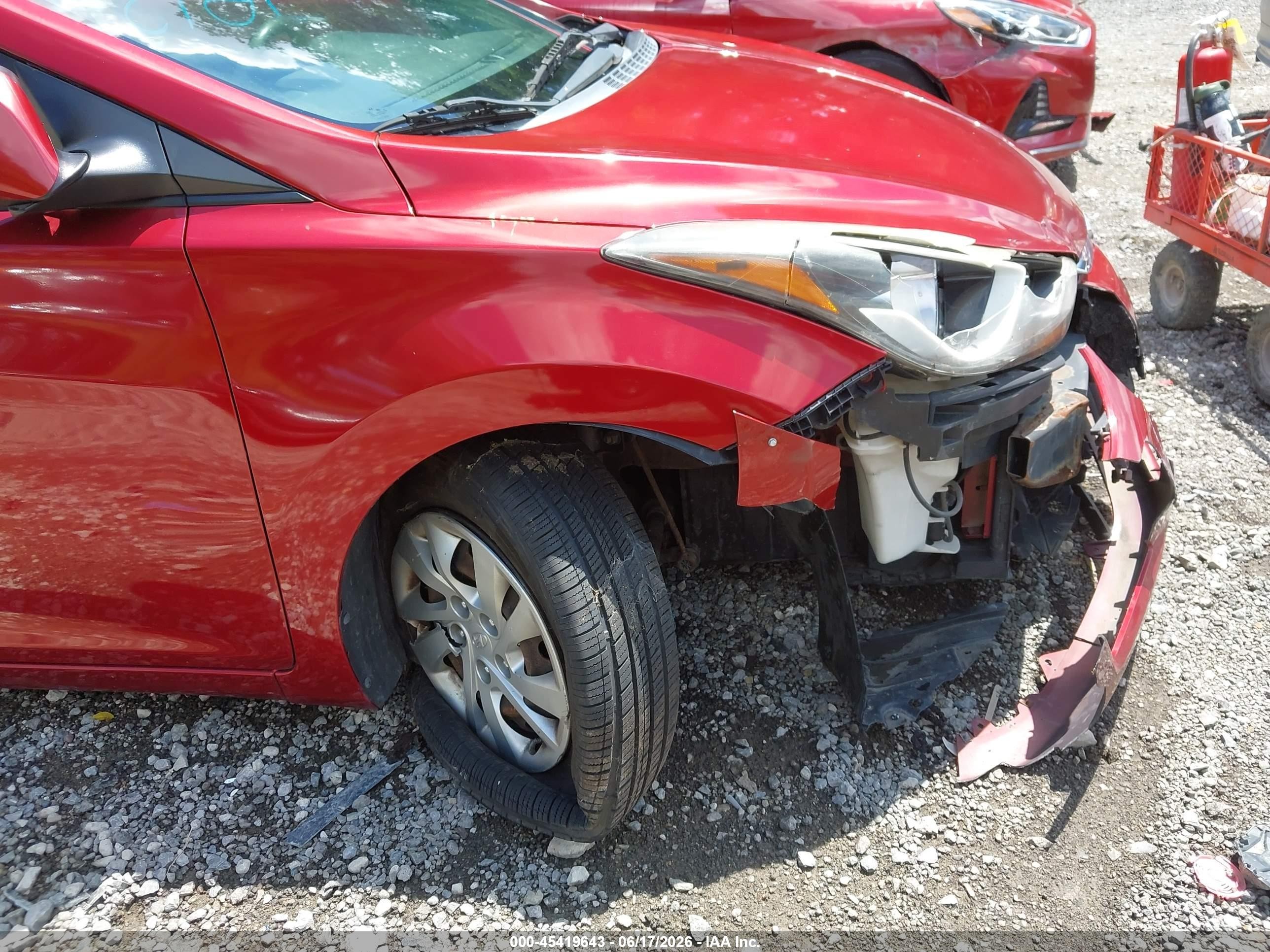 2015 Hyundai Elantra Se Red vin: 5NPDH4AE2FH609923