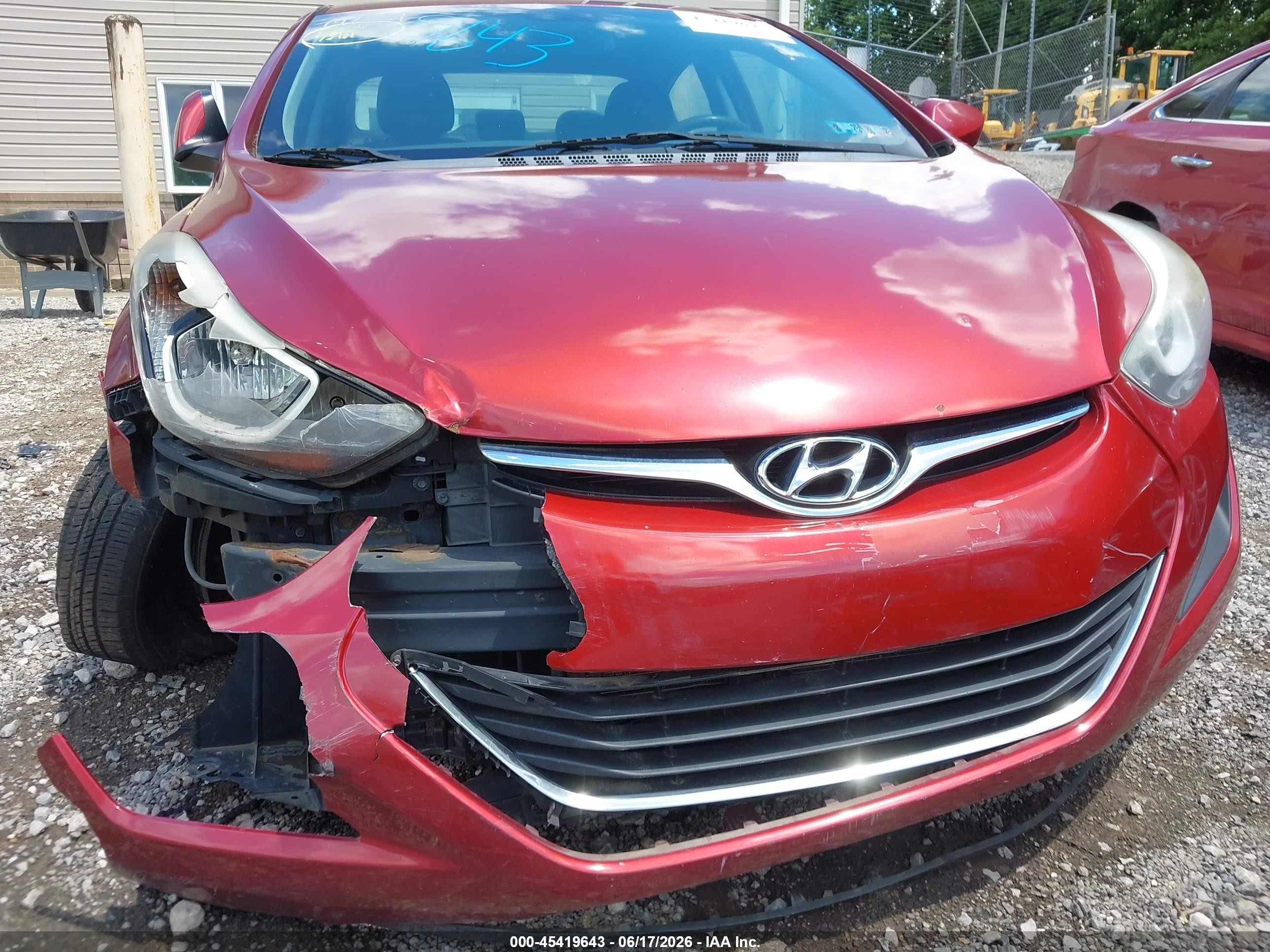 2015 Hyundai Elantra Se Red vin: 5NPDH4AE2FH609923