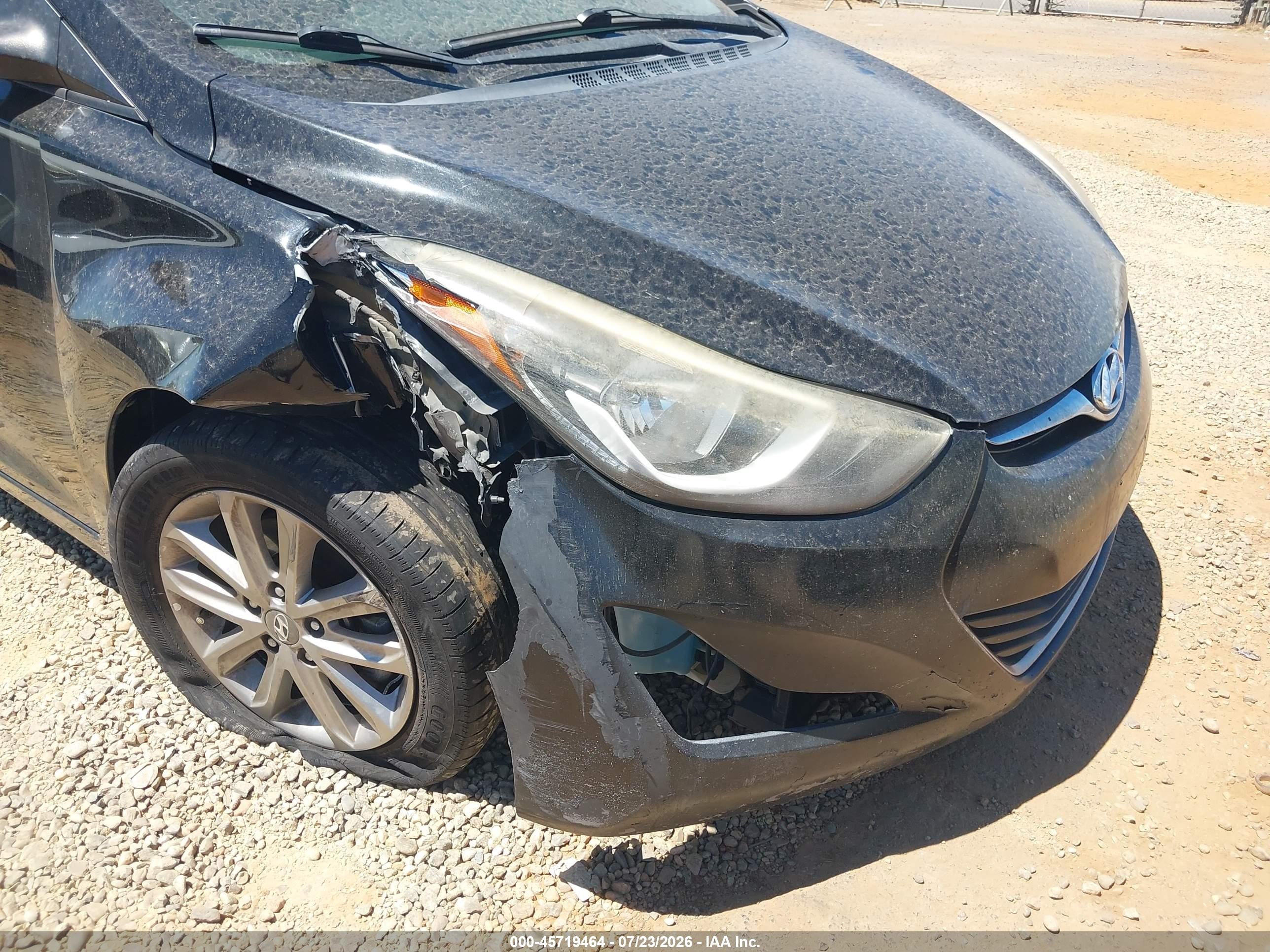 2015 Hyundai Elantra Se Black vin: 5NPDH4AE2FH615608
