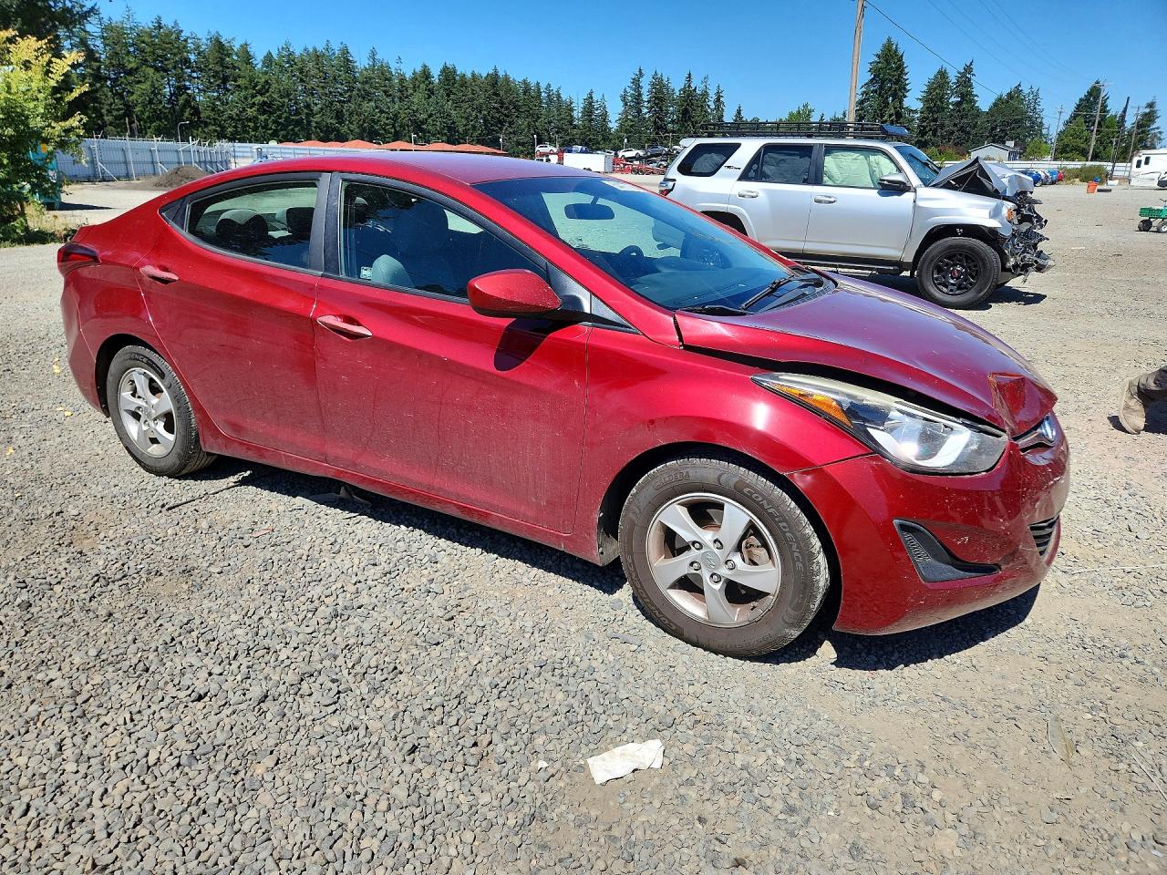 2015 Hyundai Elantra Se Красный vin: 5NPDH4AE2FH633347