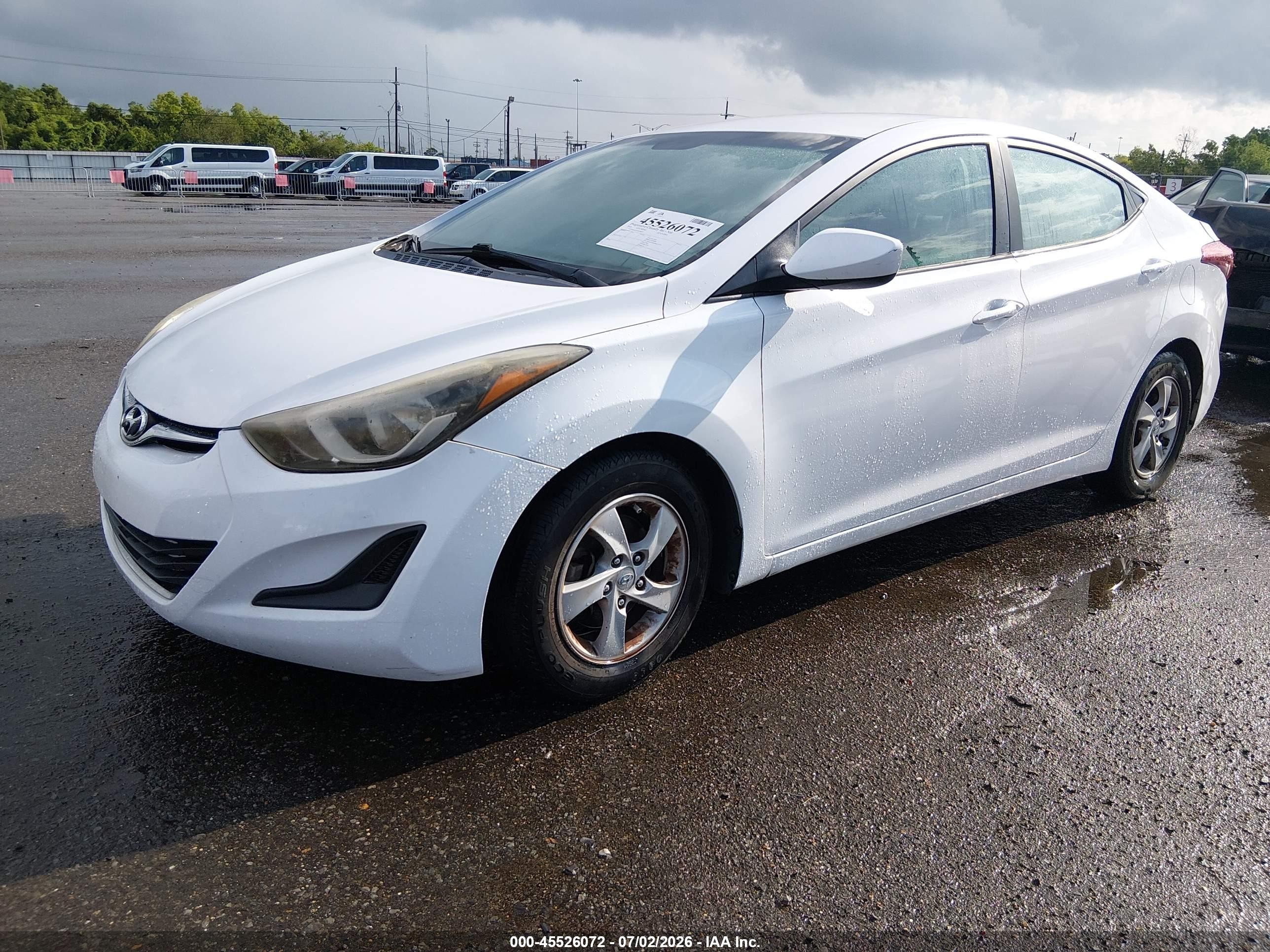 2015 Hyundai Elantra Se White vin: 5NPDH4AE2FH636877