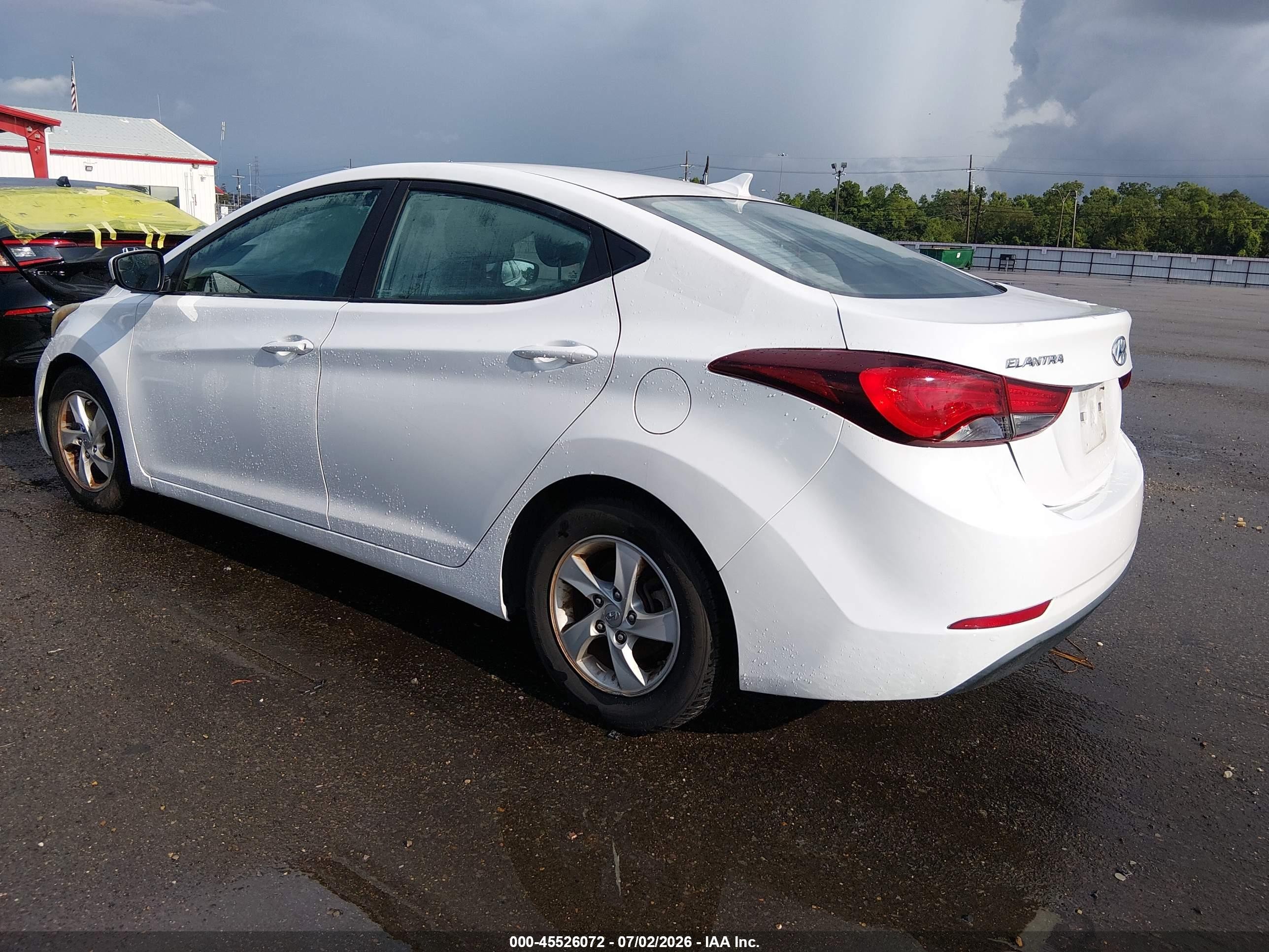 2015 Hyundai Elantra Se White vin: 5NPDH4AE2FH636877