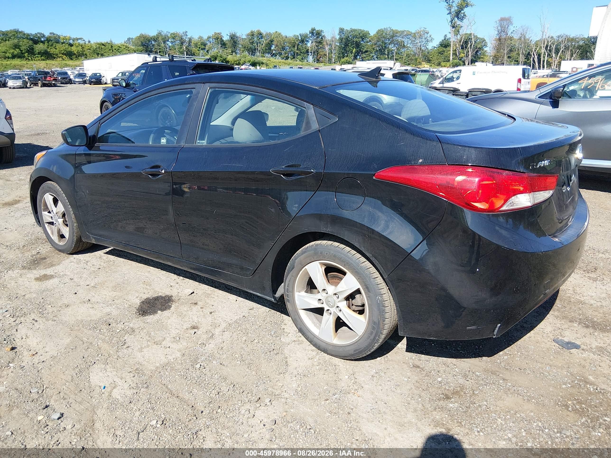 2011 Hyundai Elantra Gls Black vin: 5NPDH4AE3BH002276