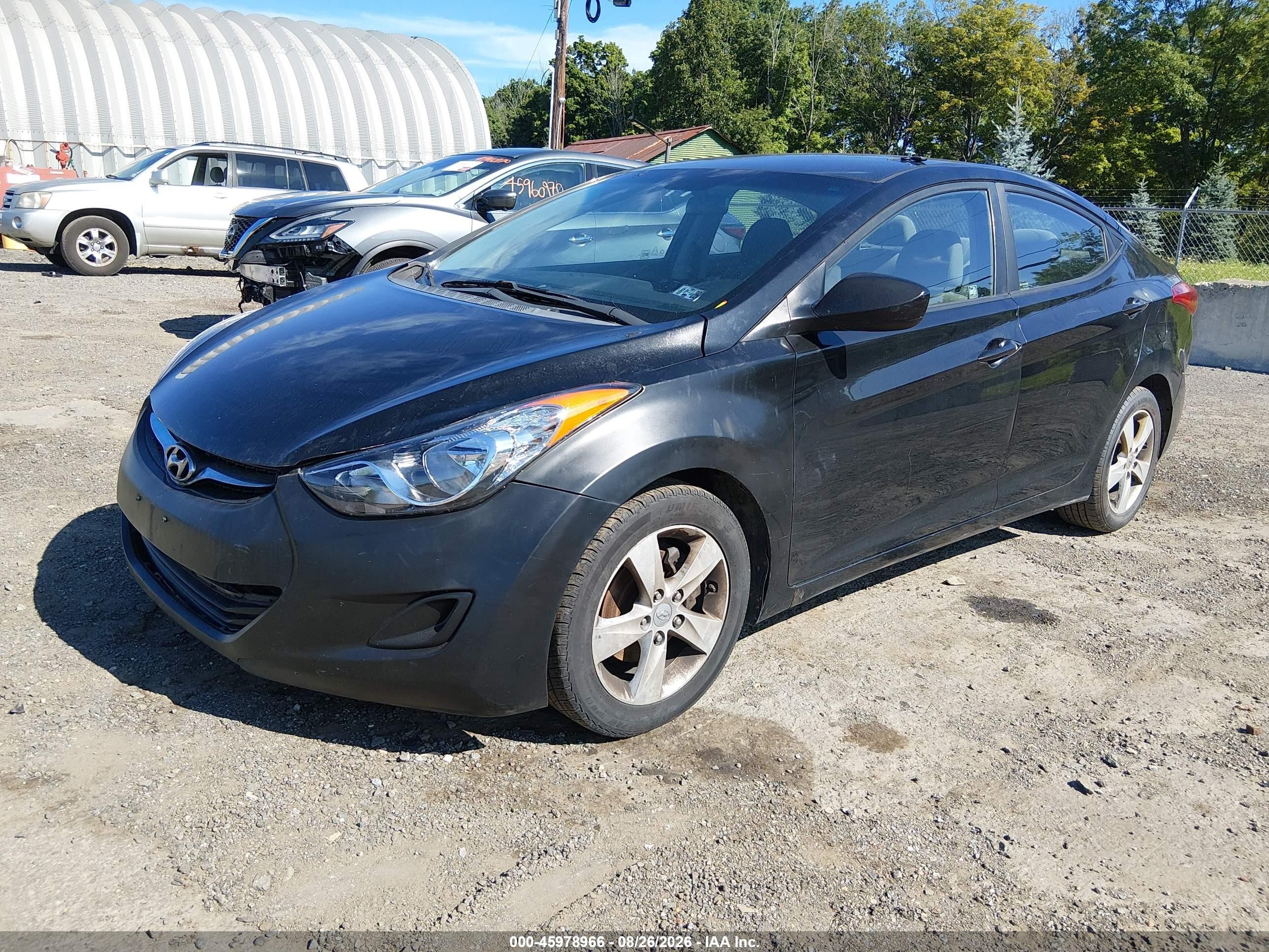 2011 Hyundai Elantra Gls Black vin: 5NPDH4AE3BH002276
