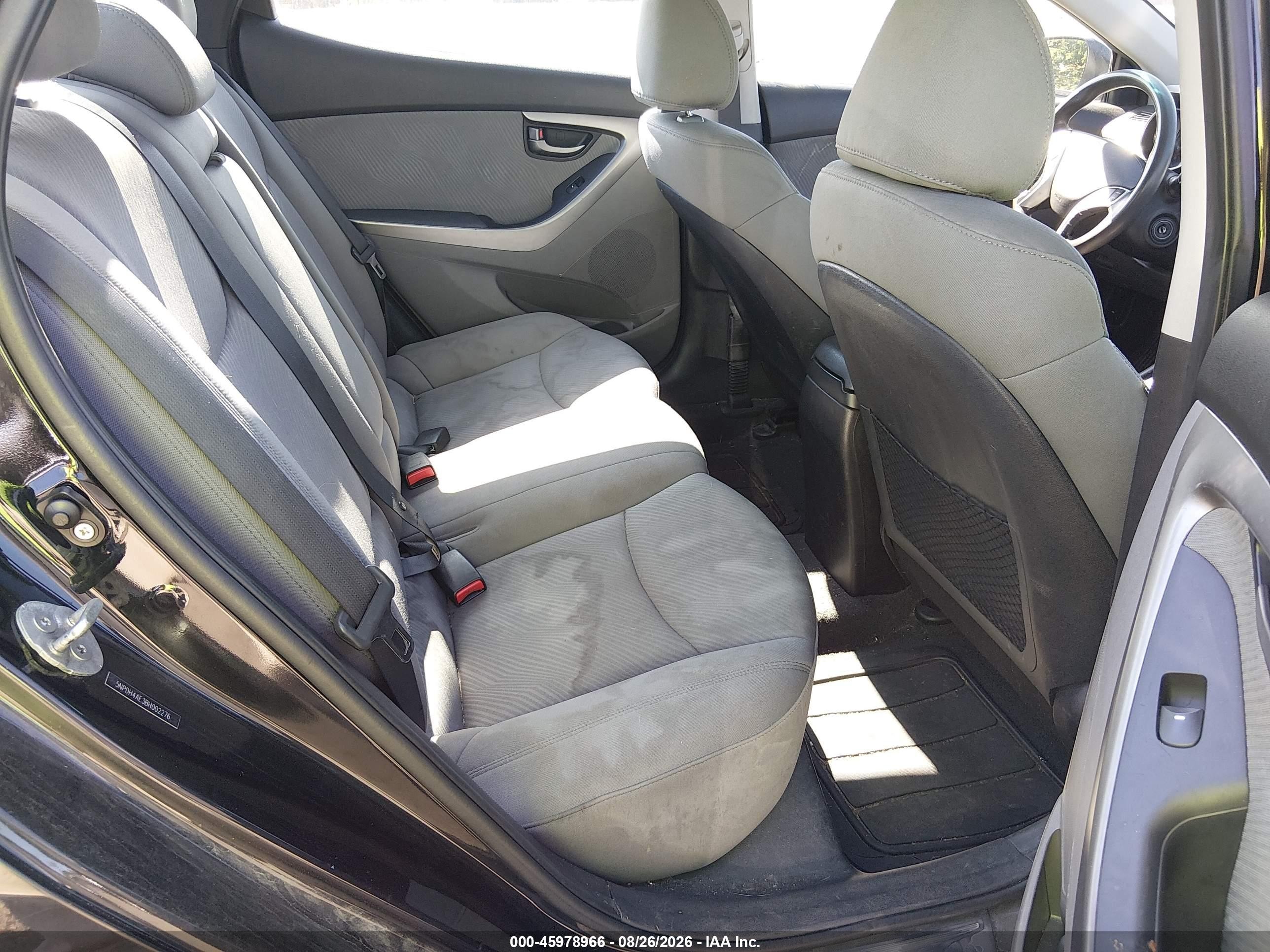2011 Hyundai Elantra Gls Black vin: 5NPDH4AE3BH002276