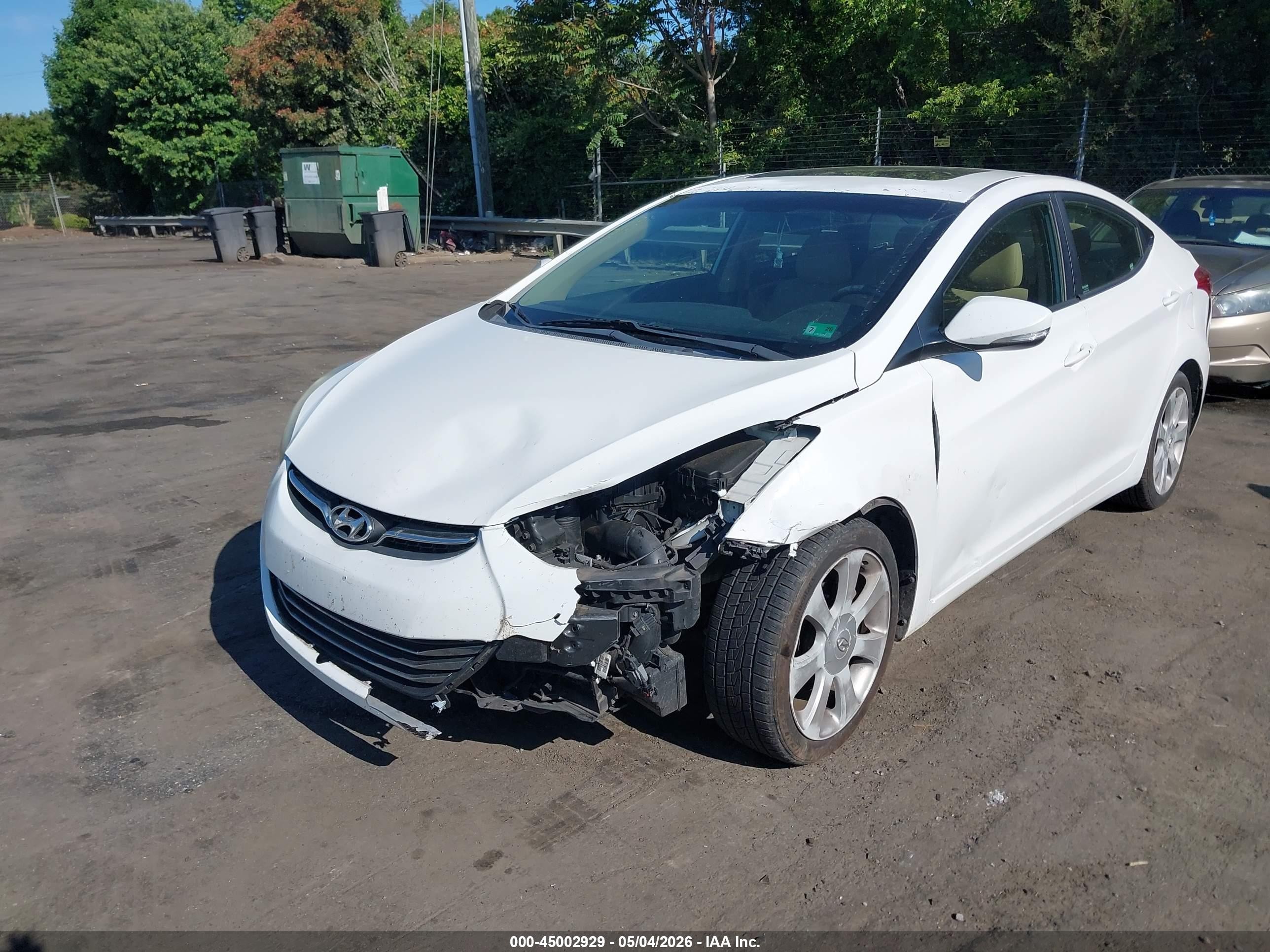 2011 Hyundai Elantra Limited White vin: 5NPDH4AE3BH009406